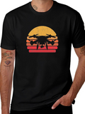Retro Drone Sunset Graphic Tee