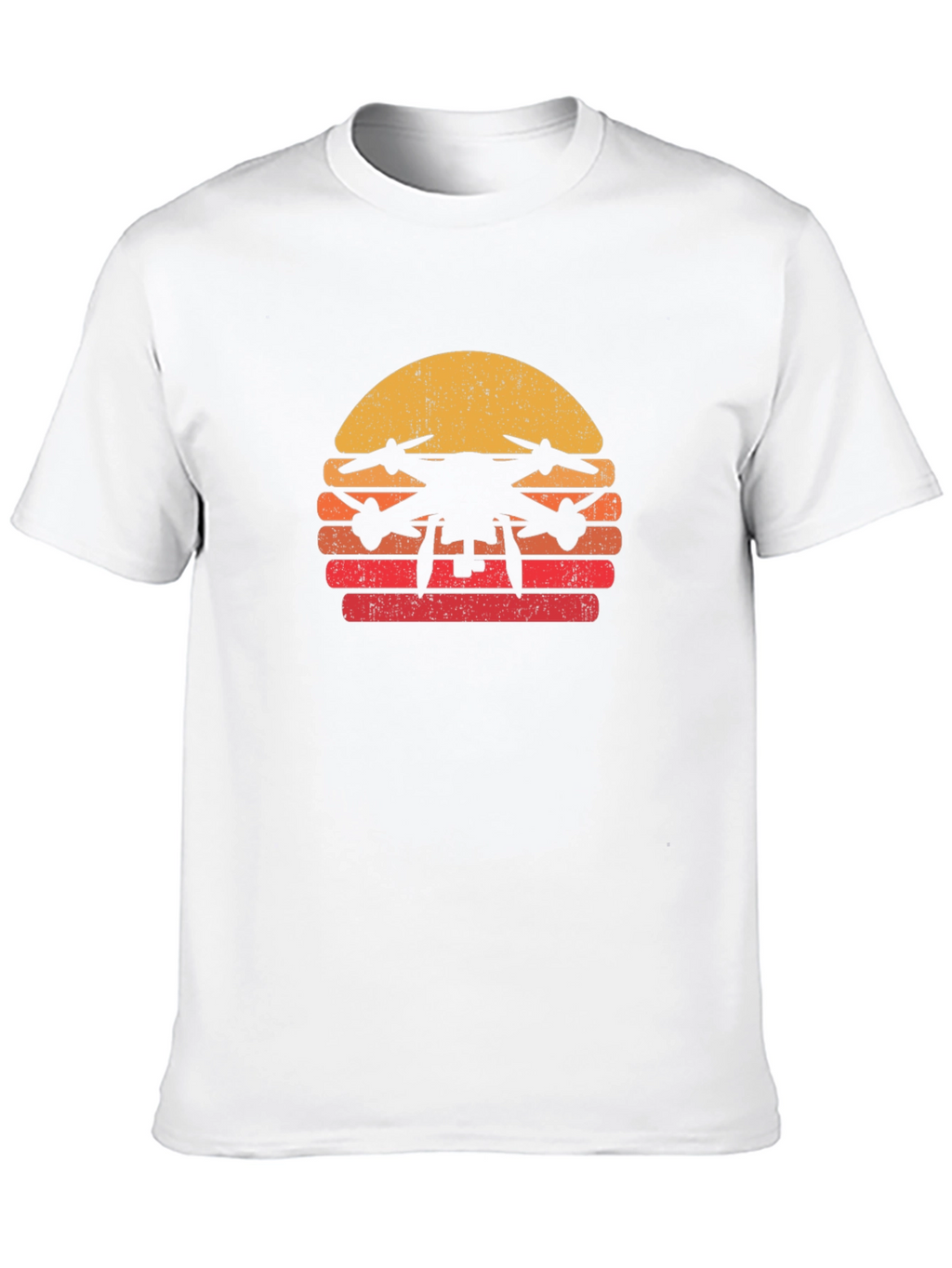 Retro Drone Sunset Graphic Tee