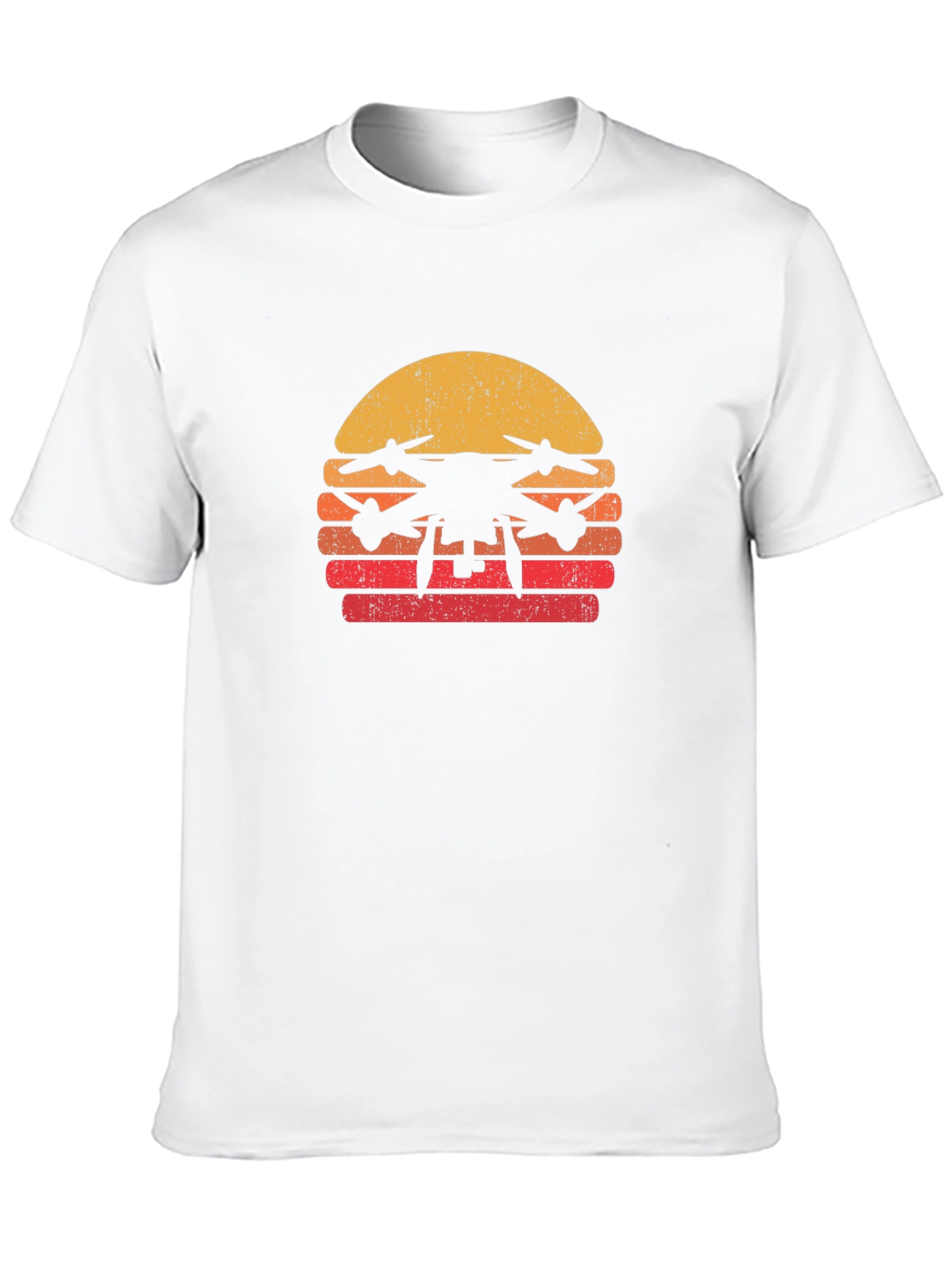 Retro Drone Sunset Graphic Tee
