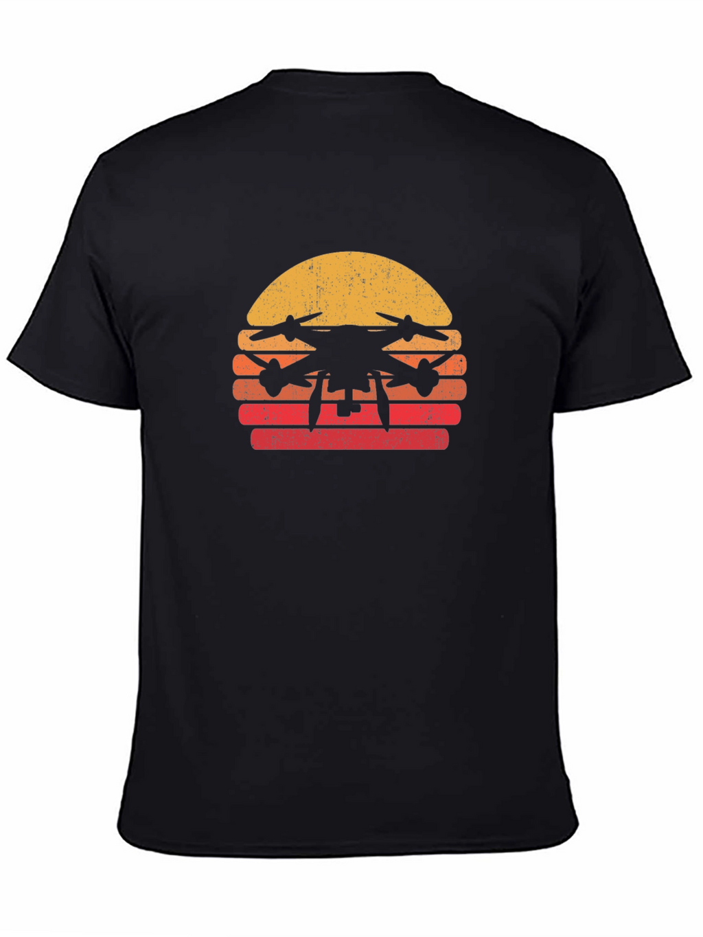 Retro Drone Sunset Graphic Tee