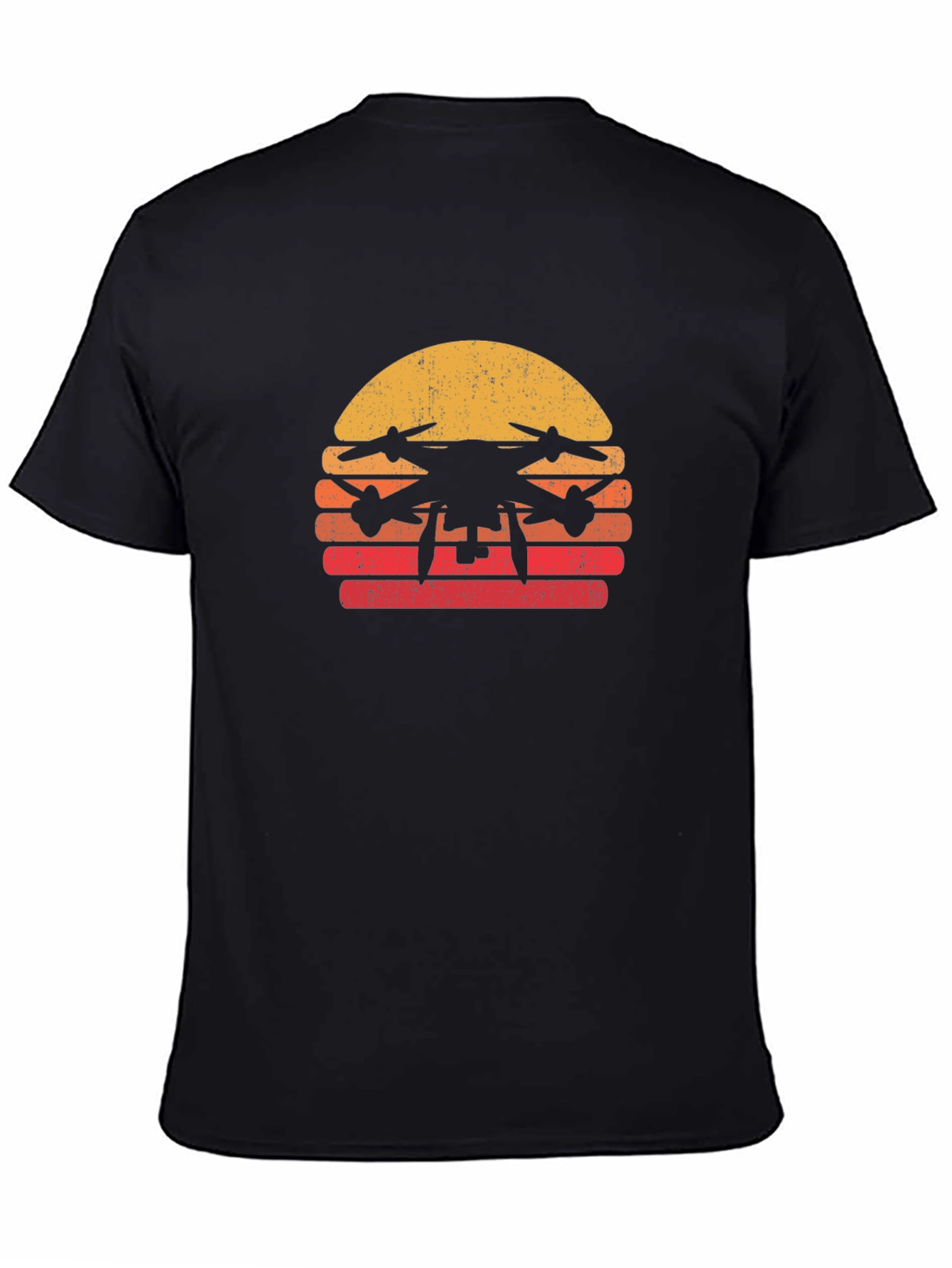 Retro Drone Sunset Graphic Tee