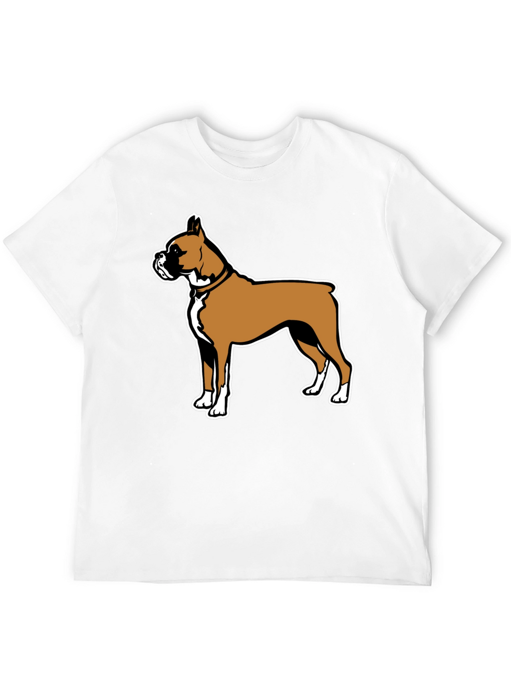 Boxer Dog Graphic Tee - Black Casual T-Shirt