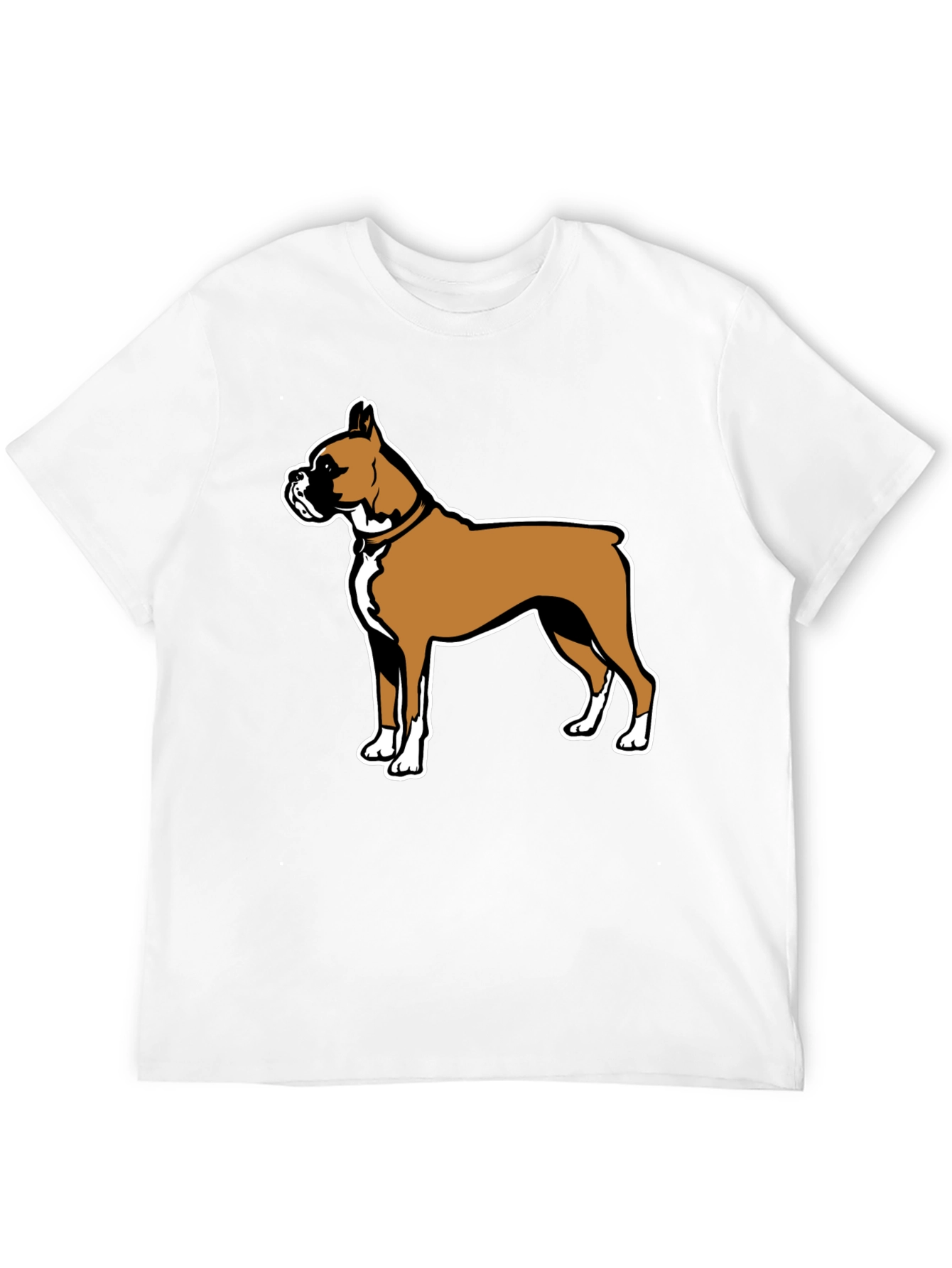 Boxer Dog Graphic Tee - Black Casual T-Shirt