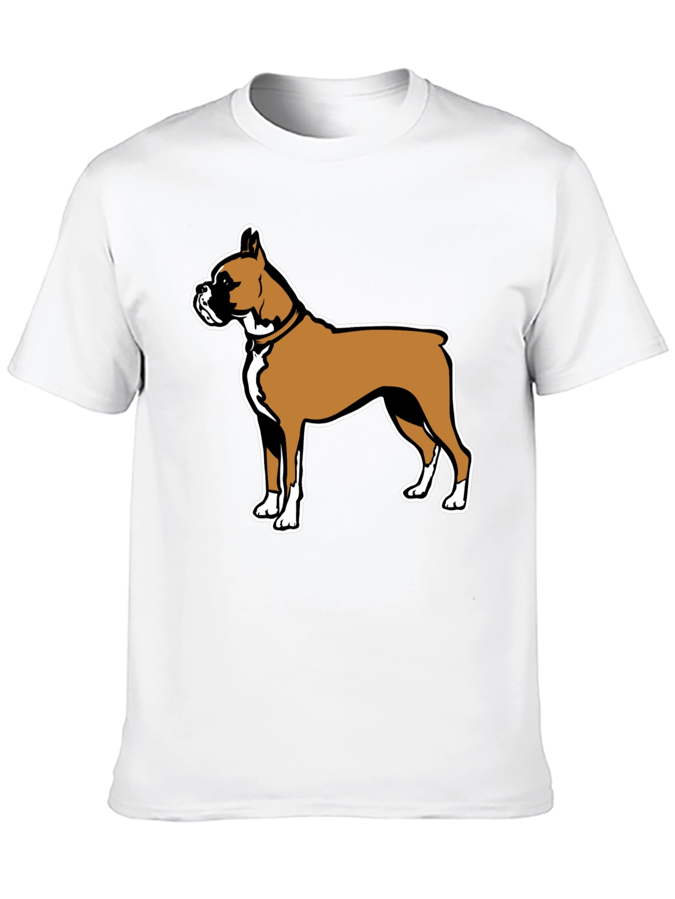 Boxer Dog Graphic Tee - Black Casual T-Shirt
