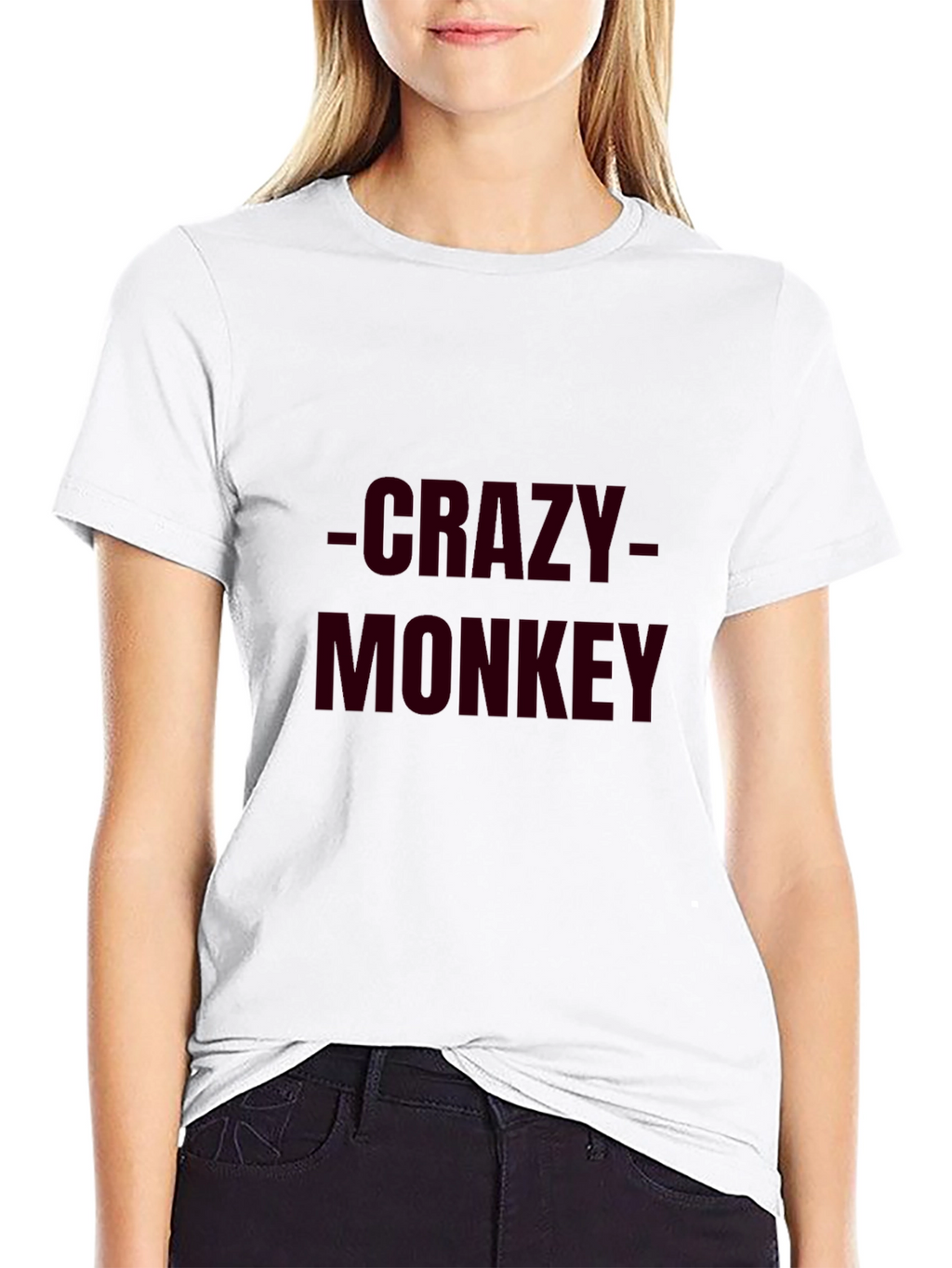 Crazy Monkey Mens Black Graphic Tee