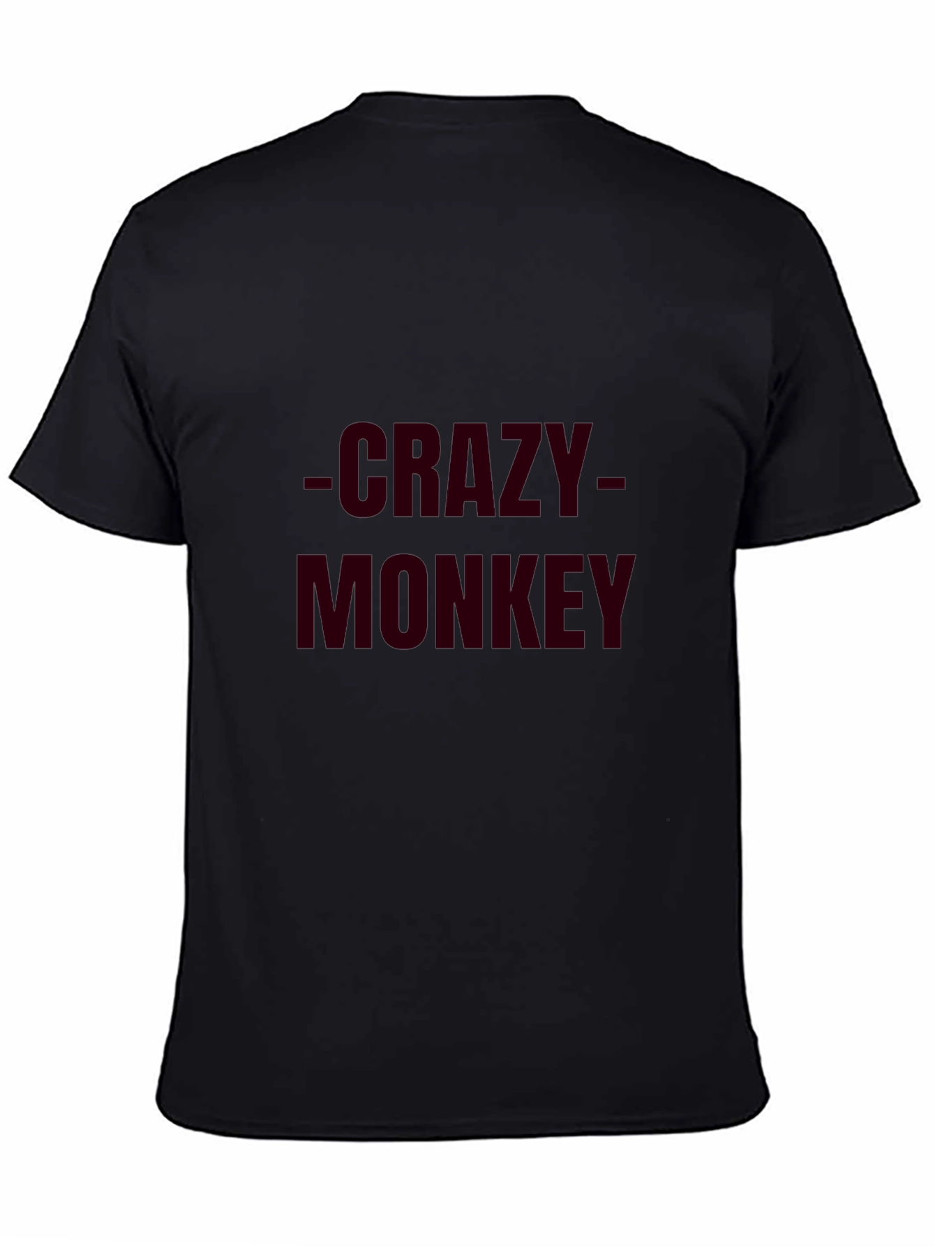 Crazy Monkey Mens Black Graphic Tee