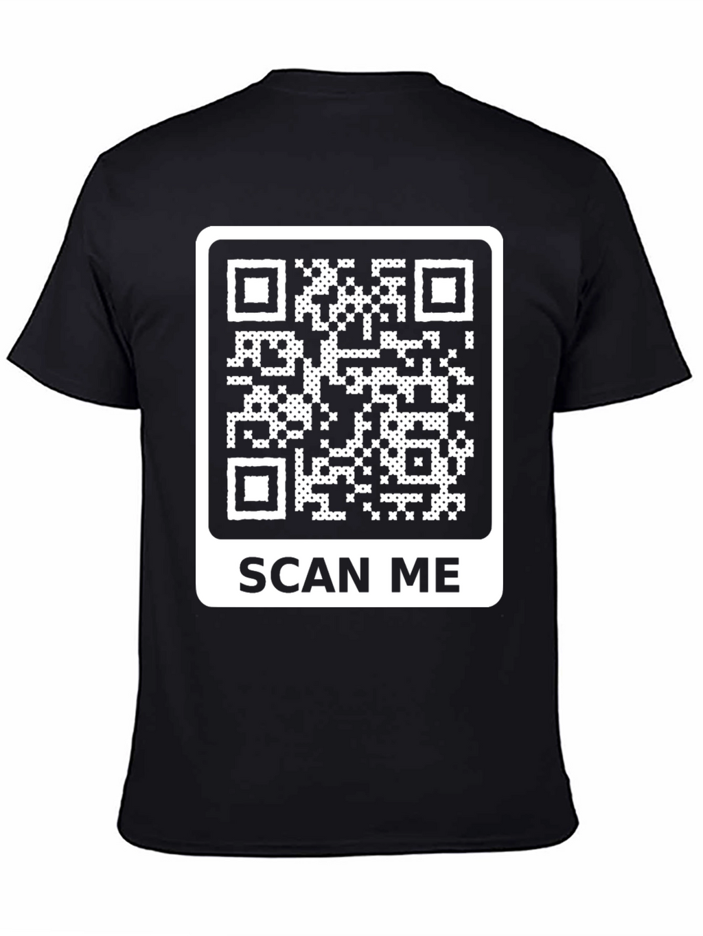 Scan Me QR Code T-Shirt - Black Casual Tee