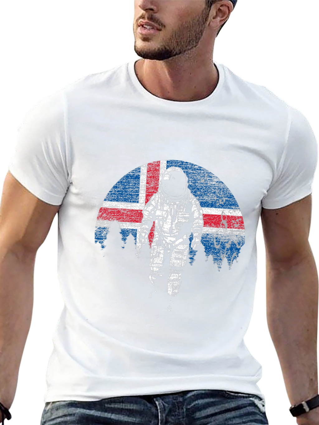 Icelandic Astronaut Graphic Tee - Black