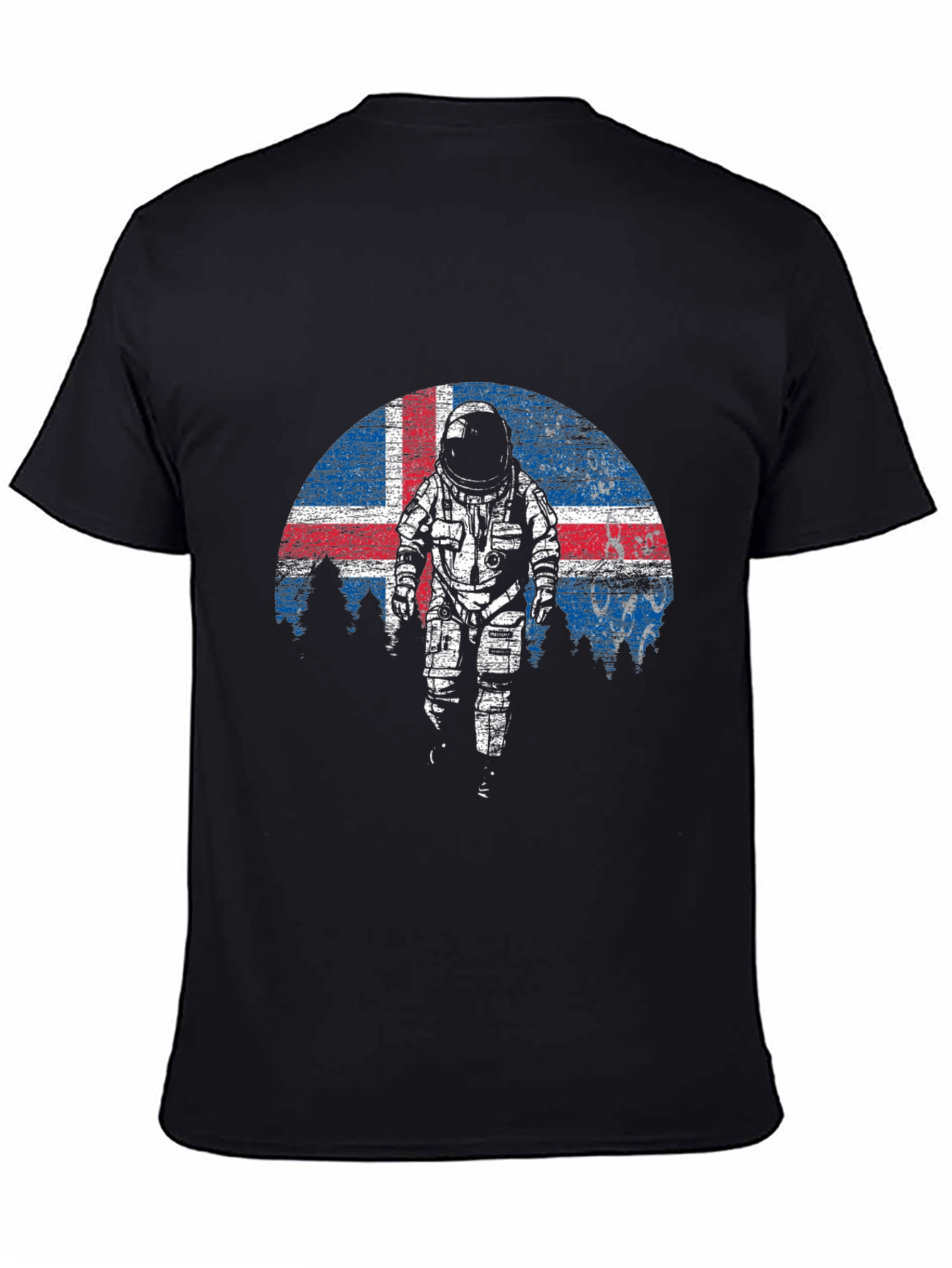 Icelandic Astronaut Graphic Tee - Black