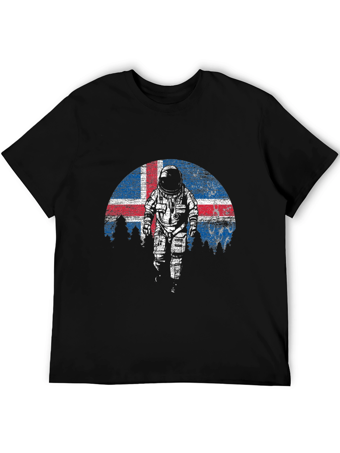 Icelandic Astronaut Graphic Tee - Black