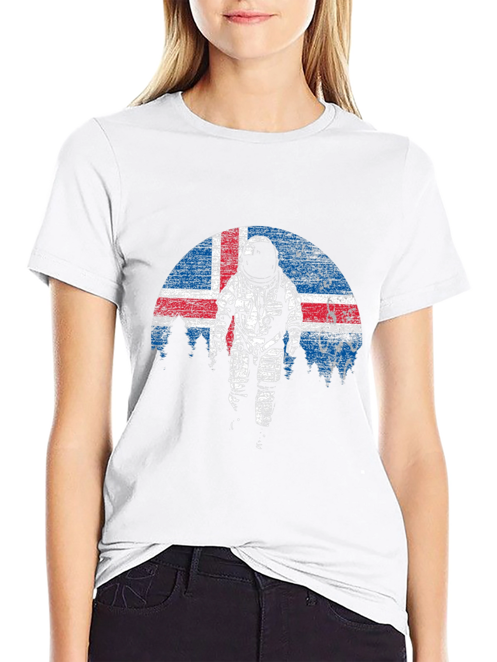 Icelandic Astronaut Graphic Tee - Black