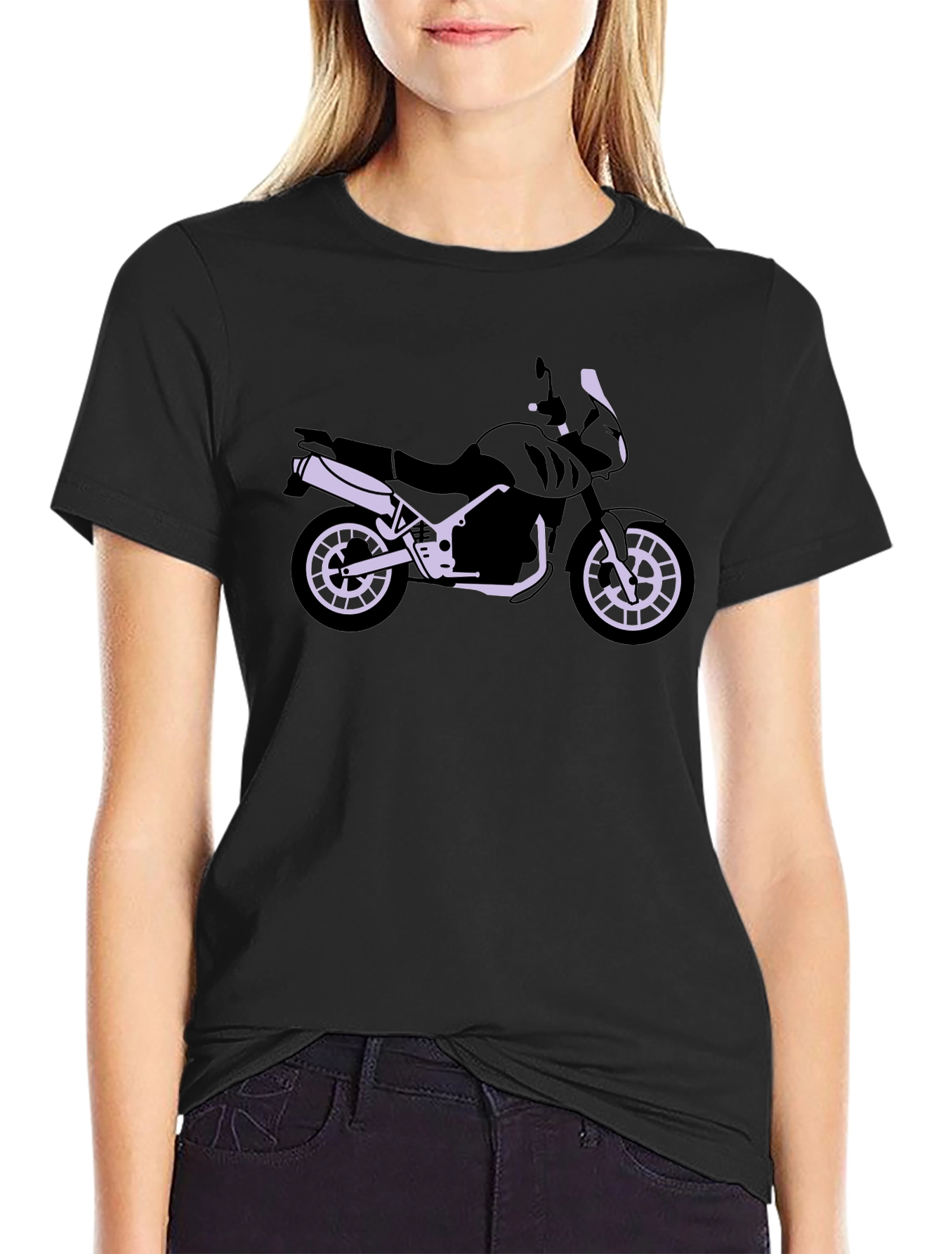 Motorcycle Graphic Tee - Black