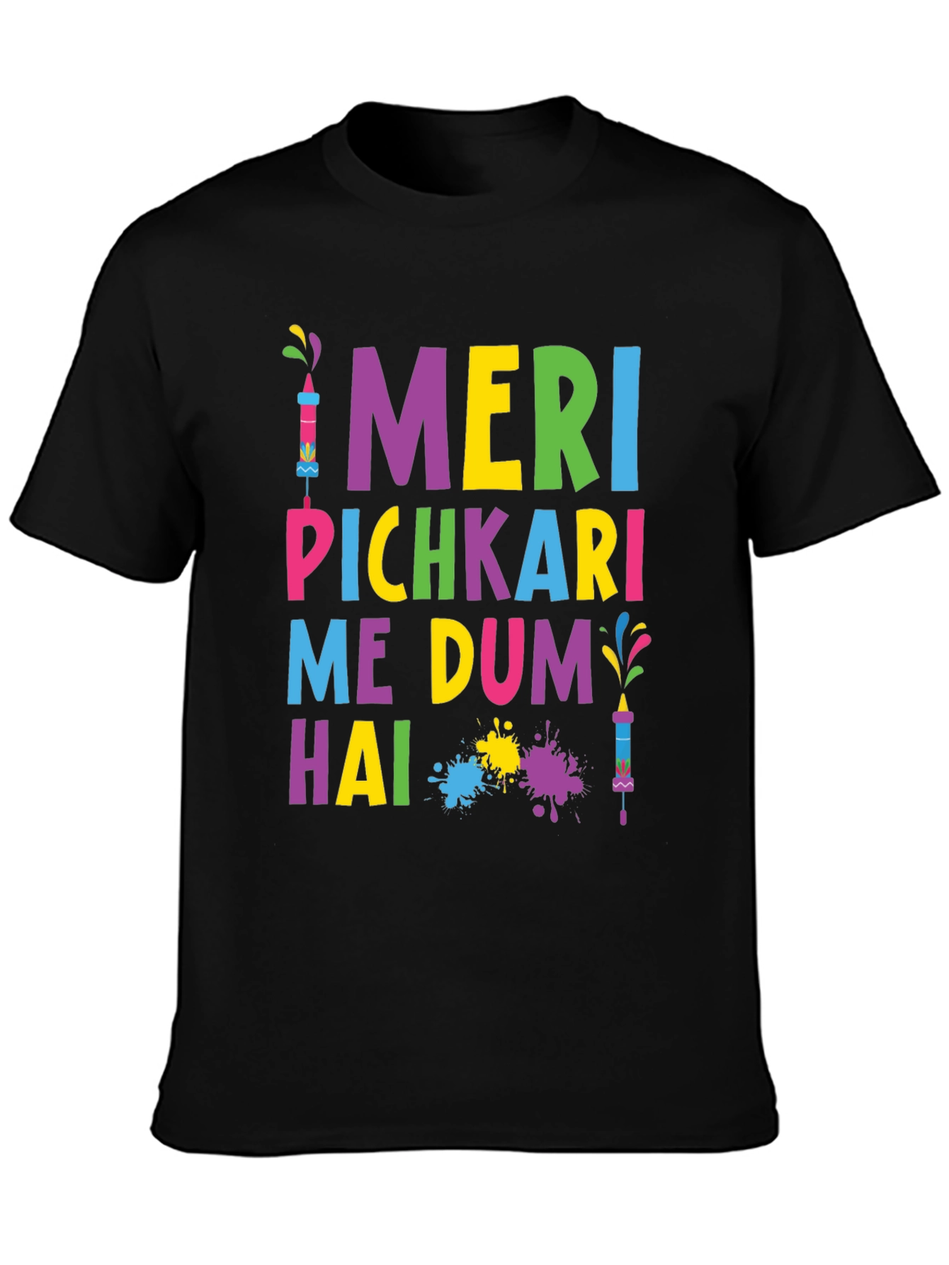 Colorful Holi T-Shirt - Meri Pichkari Me Dum Hai