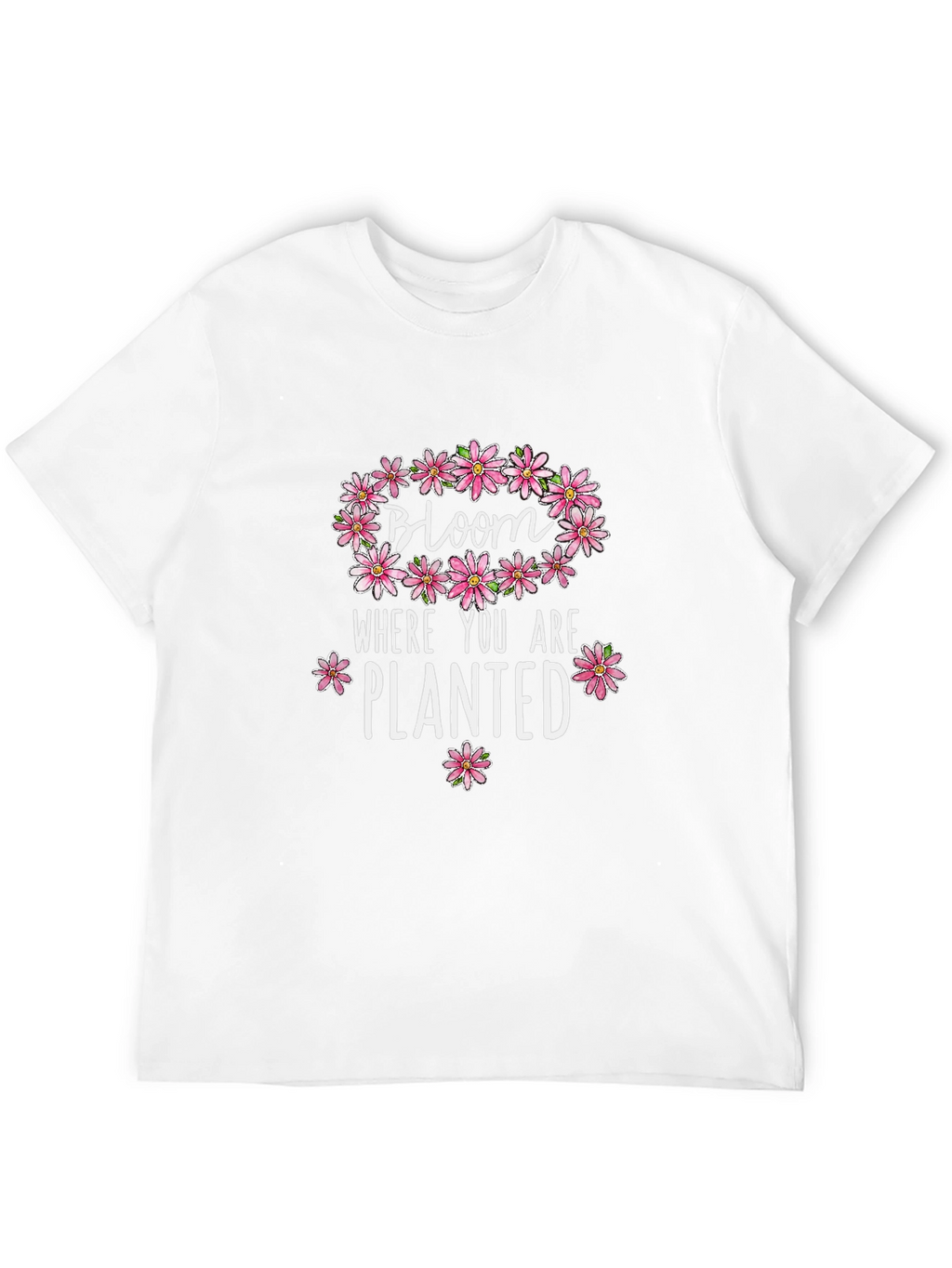Bloom Where You Are Planted Black Graphic Tee