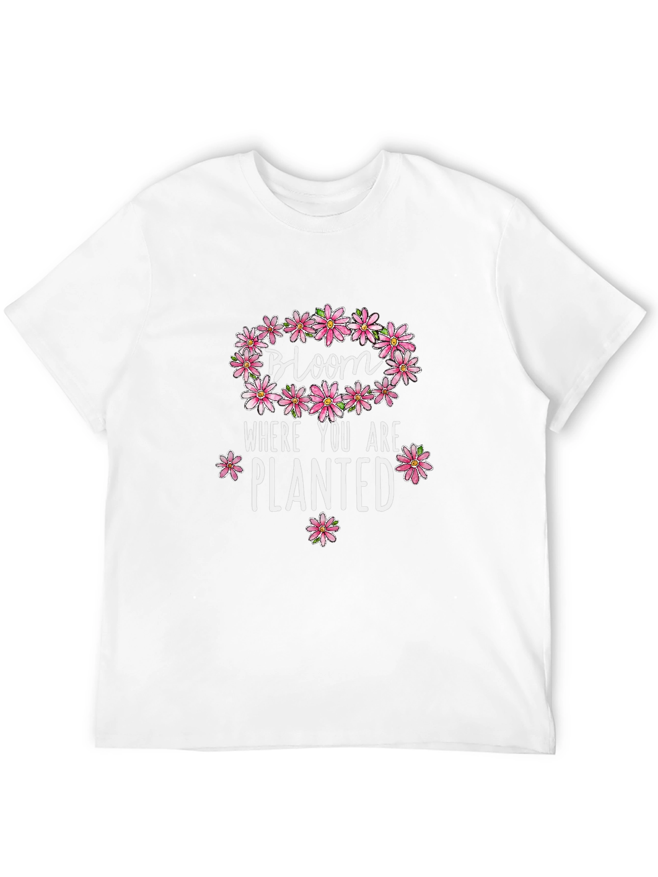 Bloom Where You Are Planted Black Graphic Tee