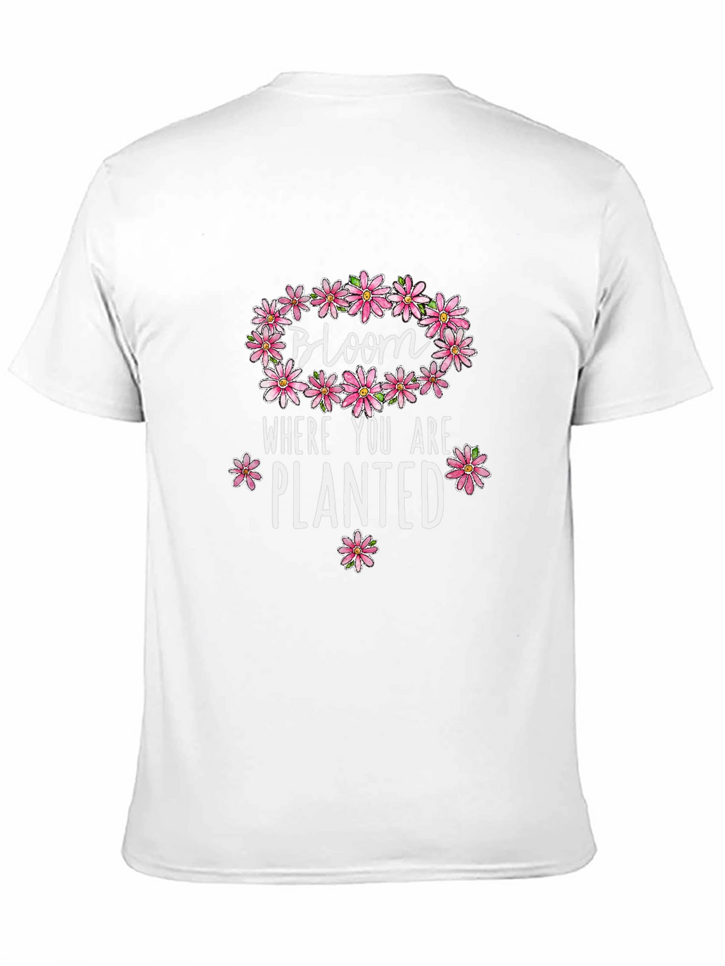 Bloom Where You Are Planted Black Graphic Tee