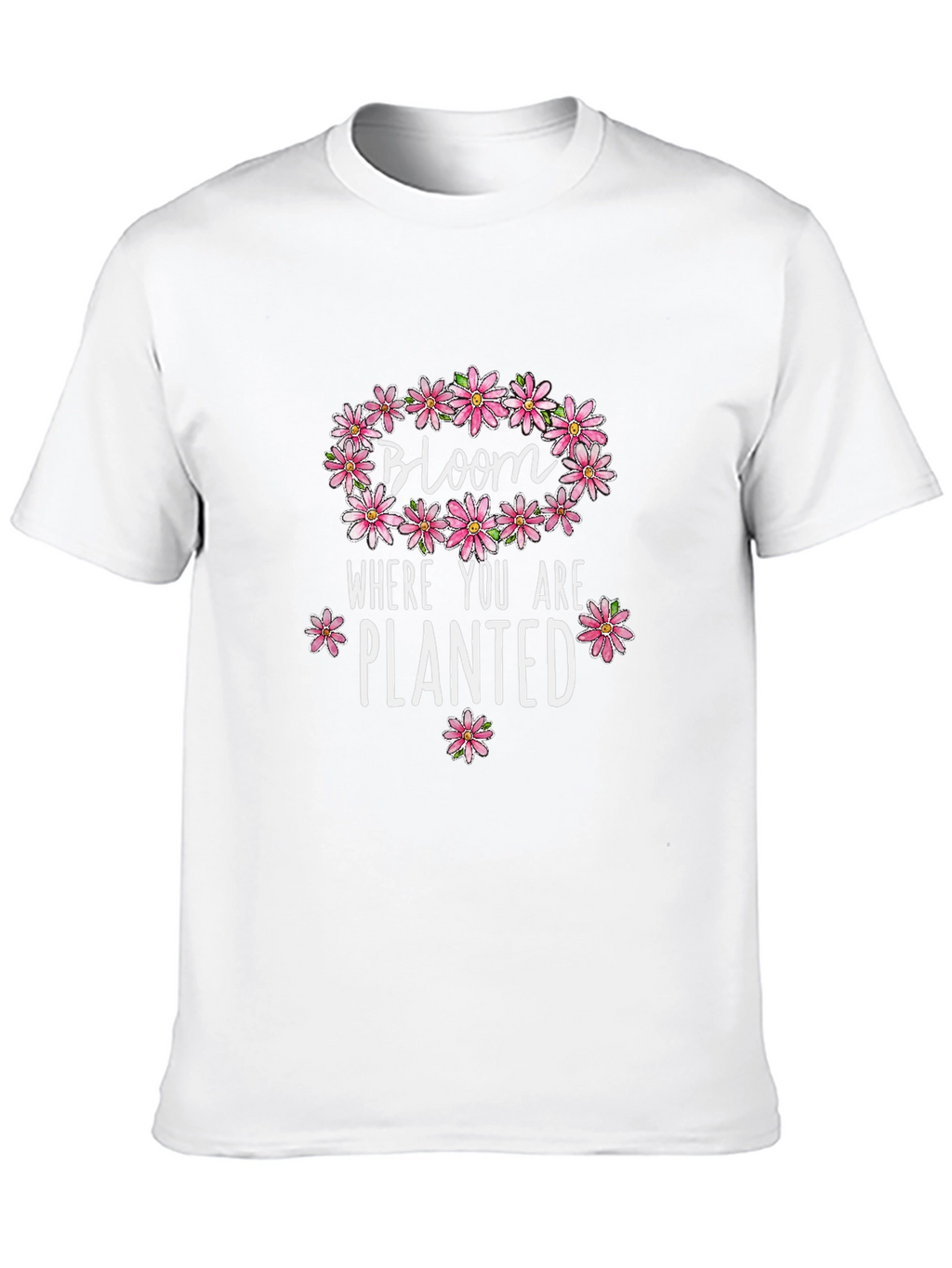 Bloom Where You Are Planted Black Graphic Tee