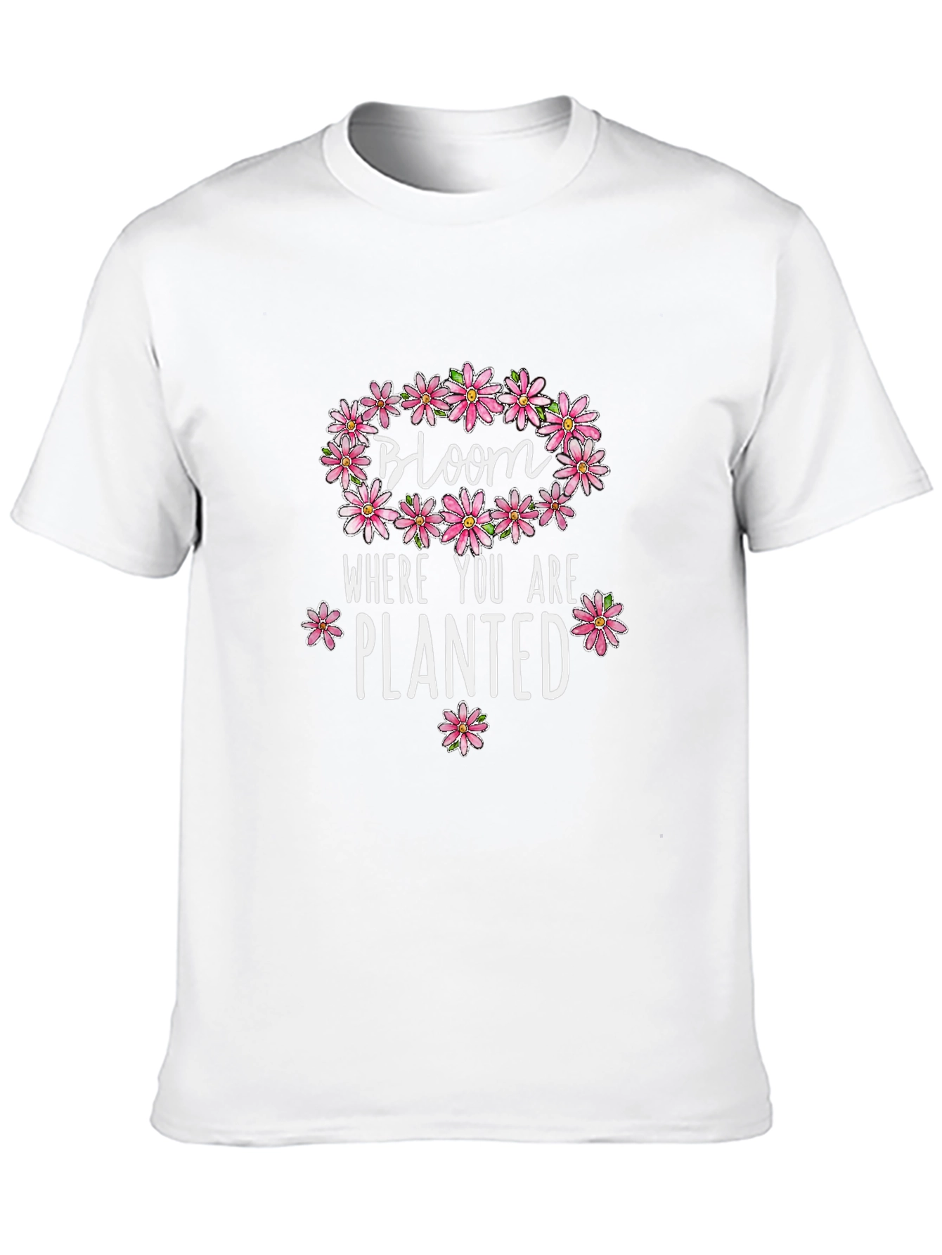 Bloom Where You Are Planted Black Graphic Tee