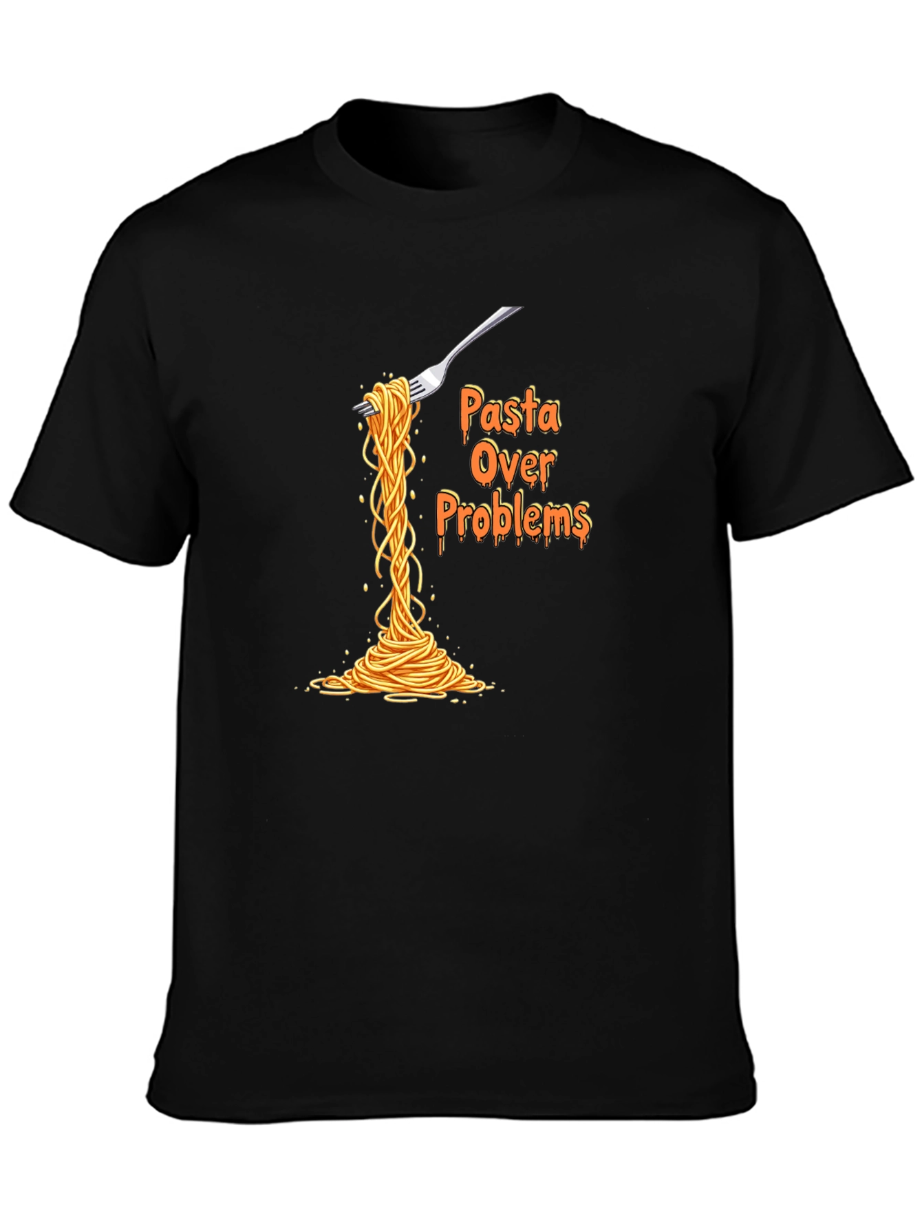 Pasta Over Problems T-Shirt Funny Graphic Tee