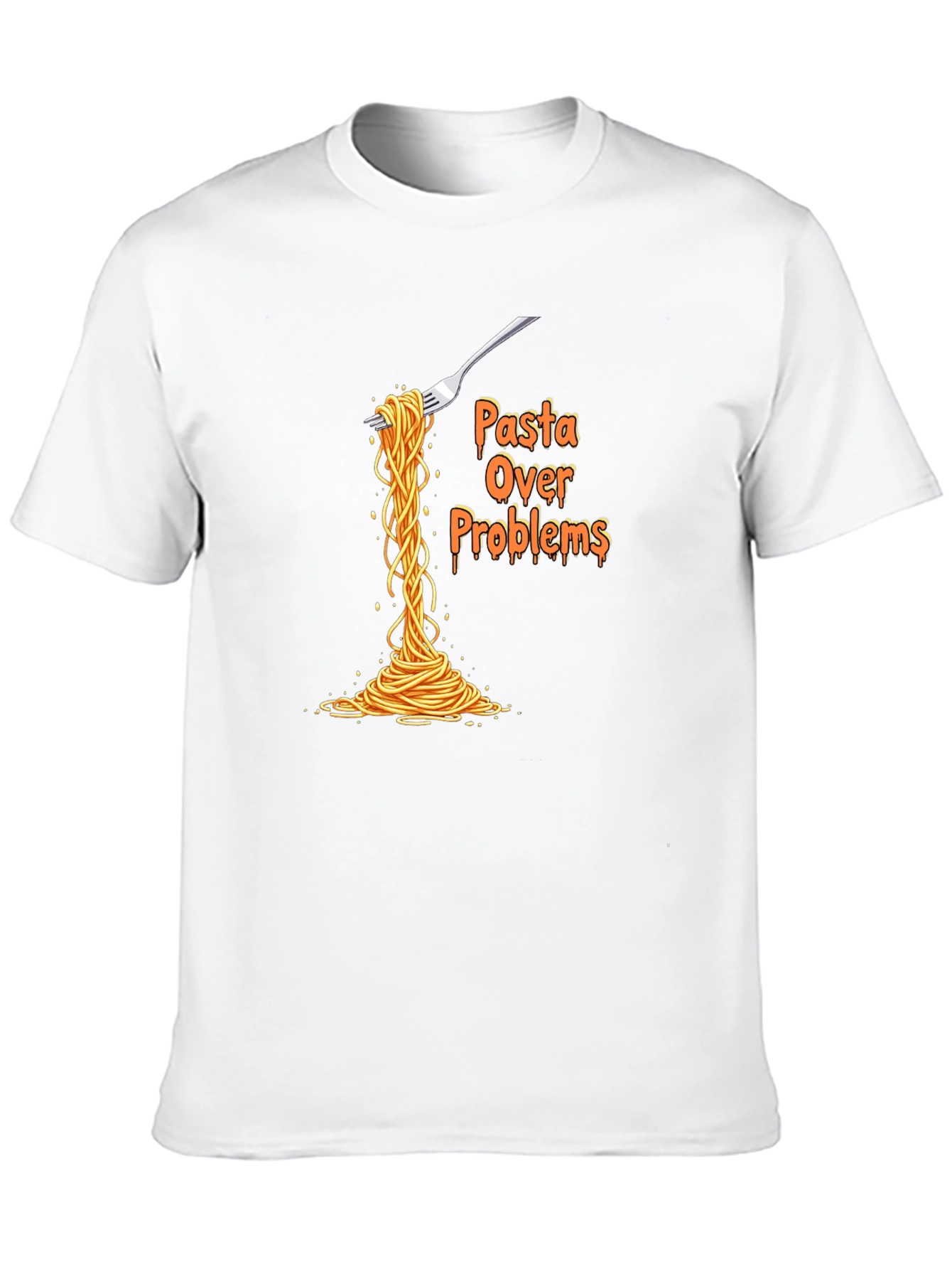 Pasta Over Problems T-Shirt Funny Graphic Tee