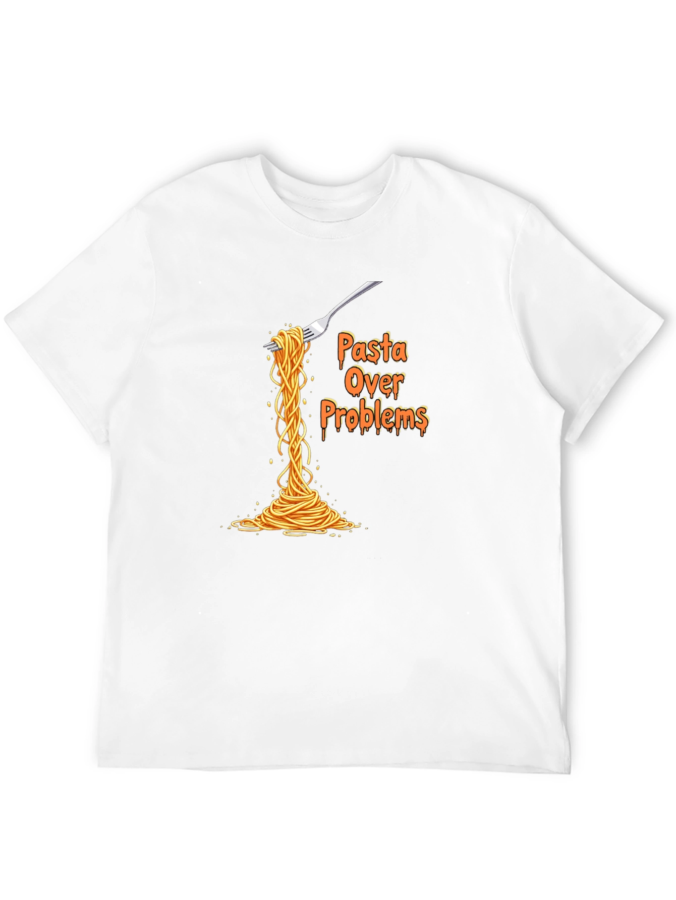 Pasta Over Problems T-Shirt Funny Graphic Tee