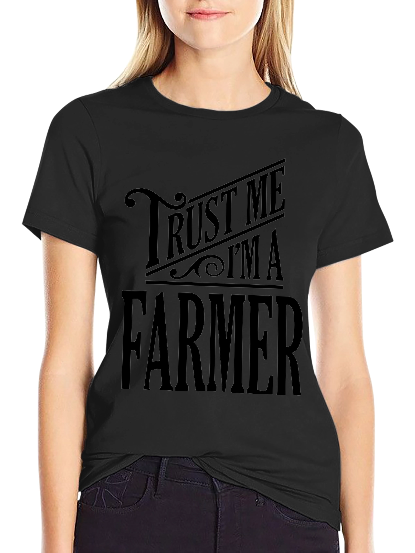 Trust Me Im A Farmer T-Shirt Black