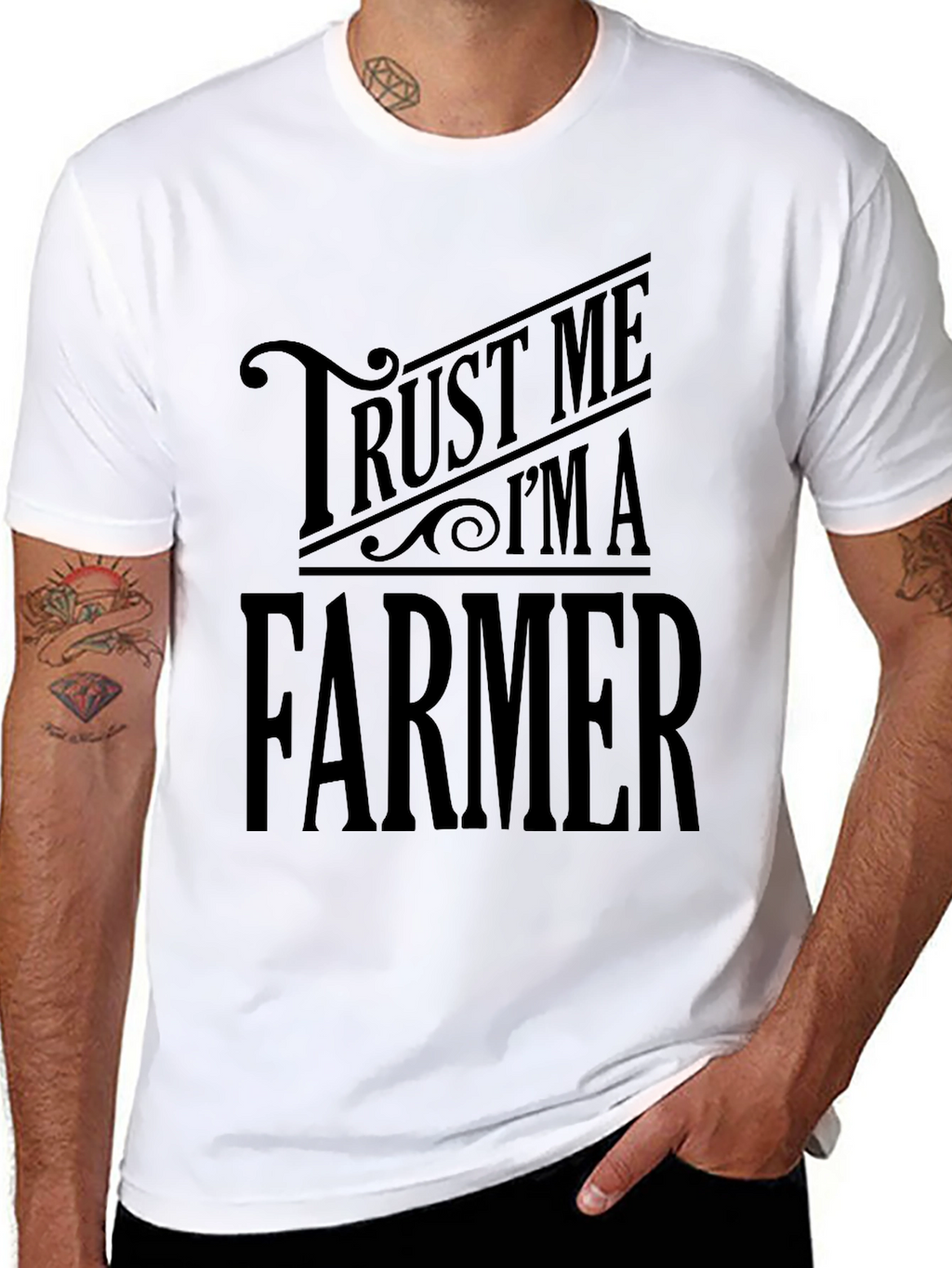 Trust Me Im A Farmer T-Shirt Black