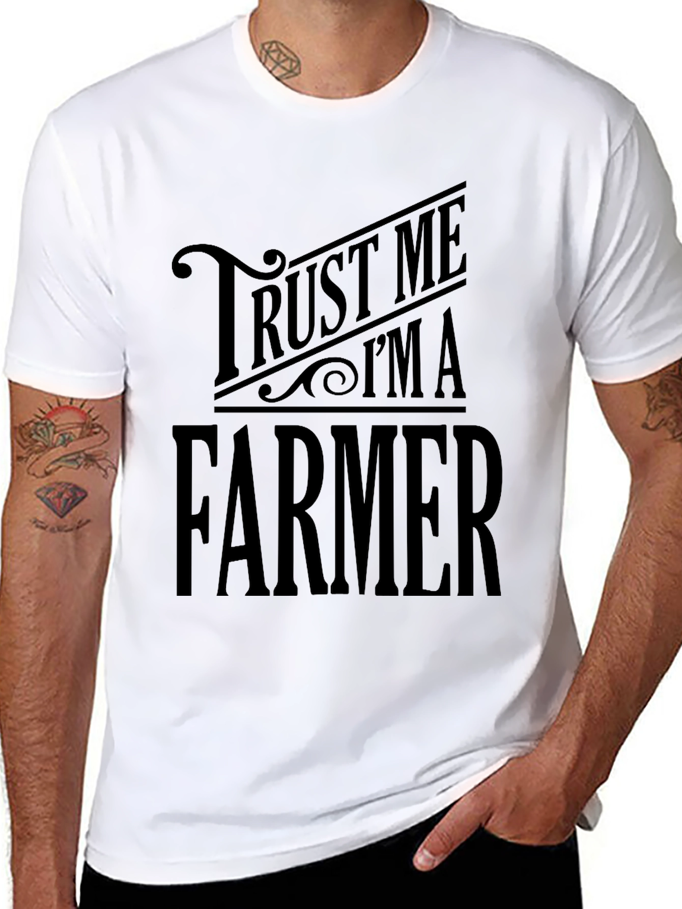 Trust Me Im A Farmer T-Shirt Black