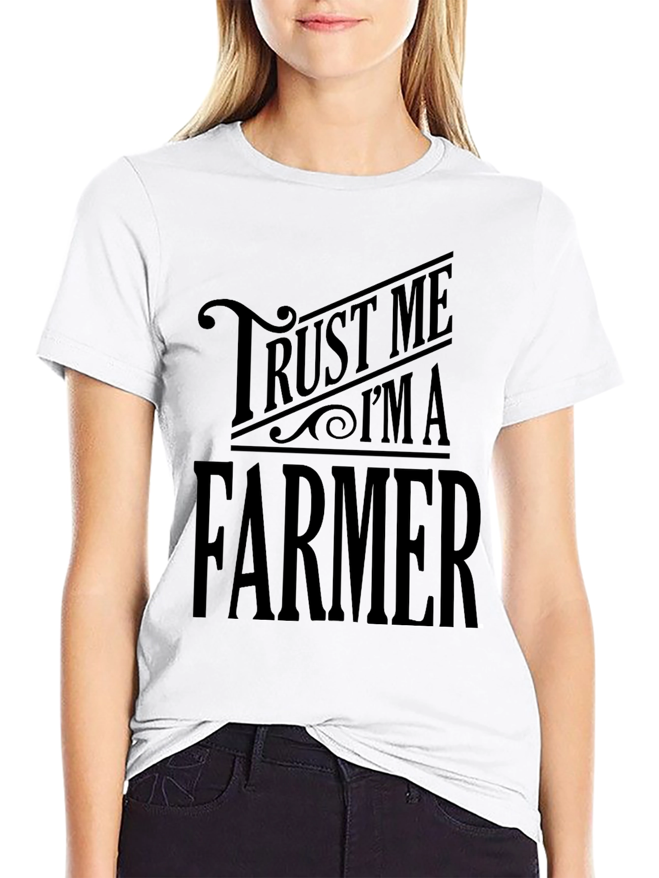 Trust Me Im A Farmer T-Shirt Black