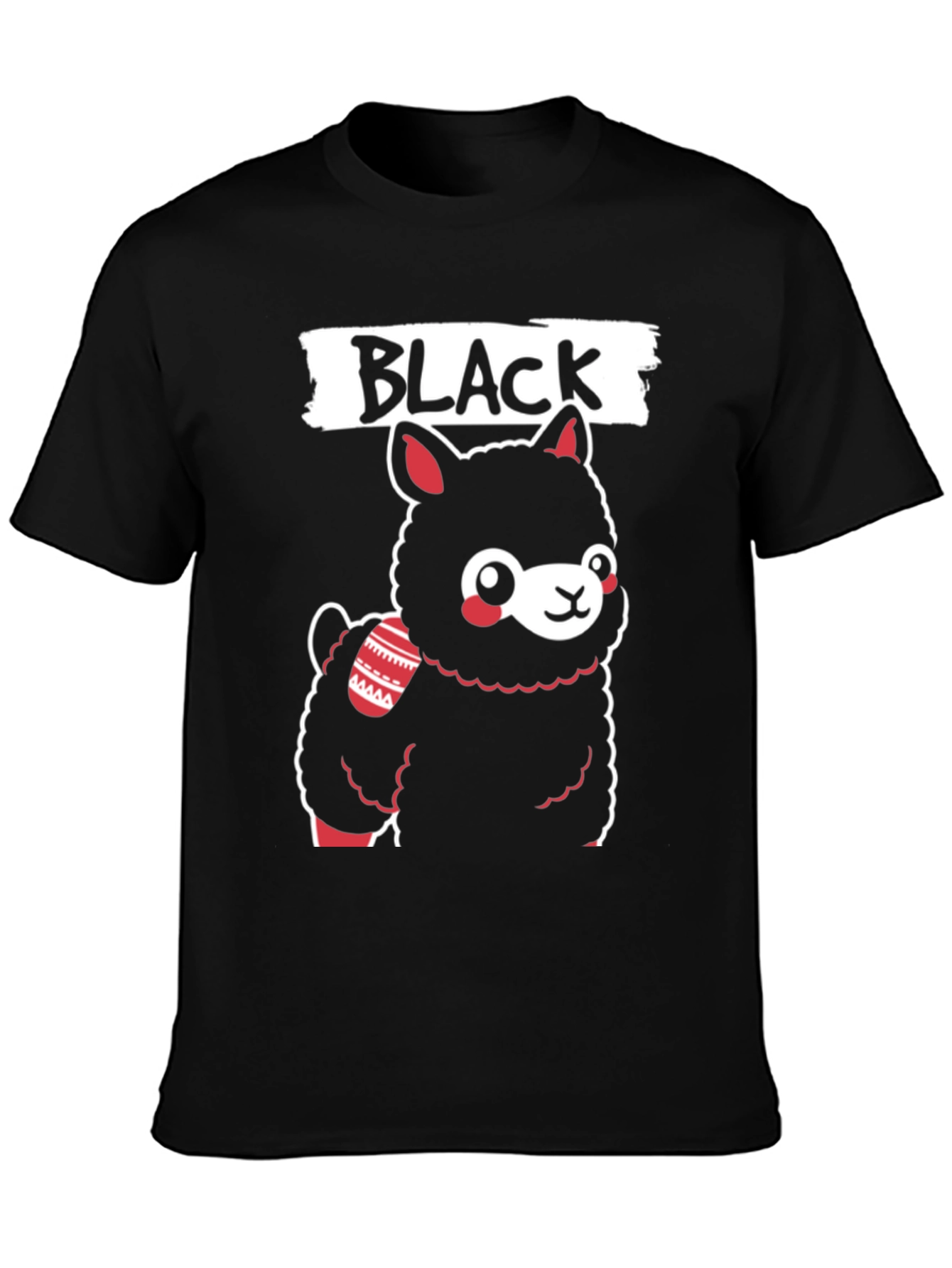 Black Llama T-Shirt - Cute Graphic Tee