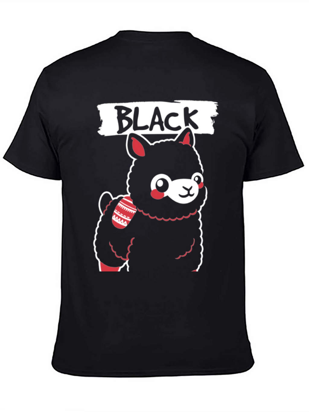 Black Llama T-Shirt - Cute Graphic Tee