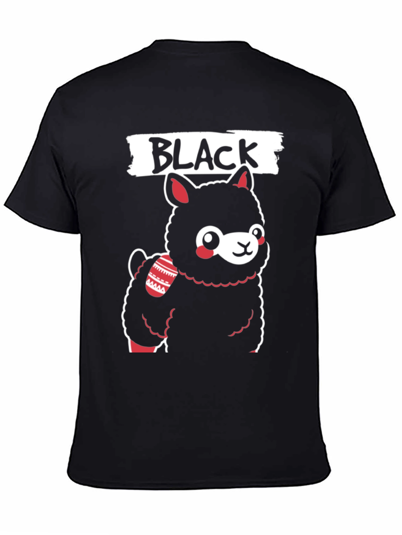 Black Llama T-Shirt - Cute Graphic Tee