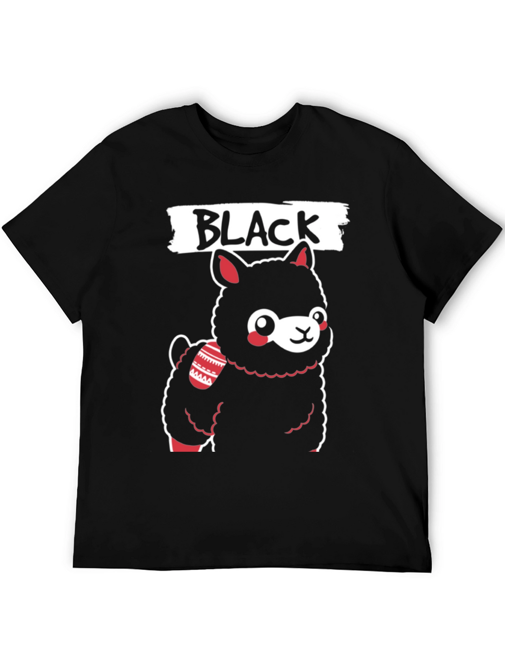 Black Llama T-Shirt - Cute Graphic Tee