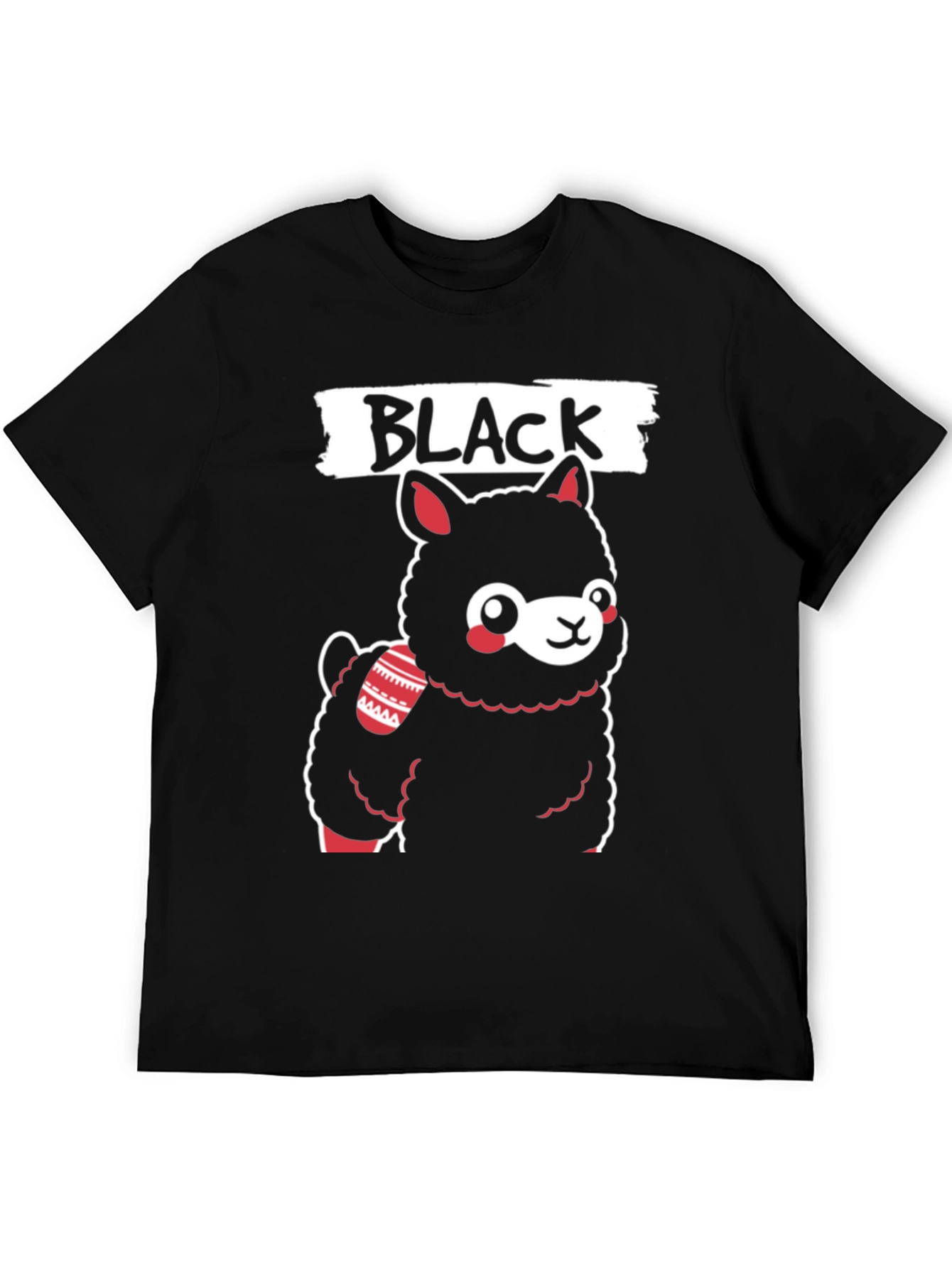 Black Llama T-Shirt - Cute Graphic Tee