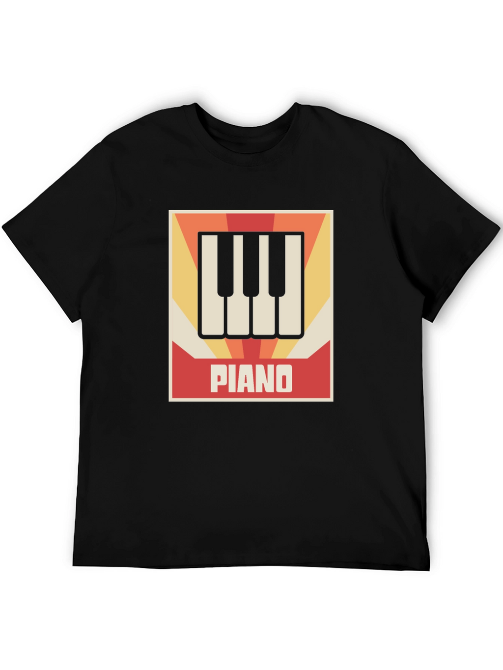 Retro Piano Keys Graphic Tee - Musicians Style