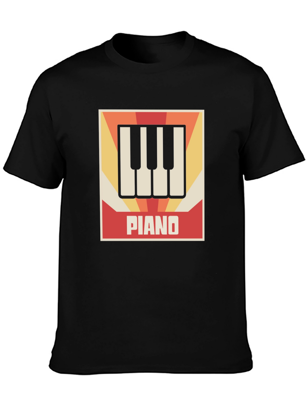 Retro Piano Keys Graphic Tee - Musicians Style