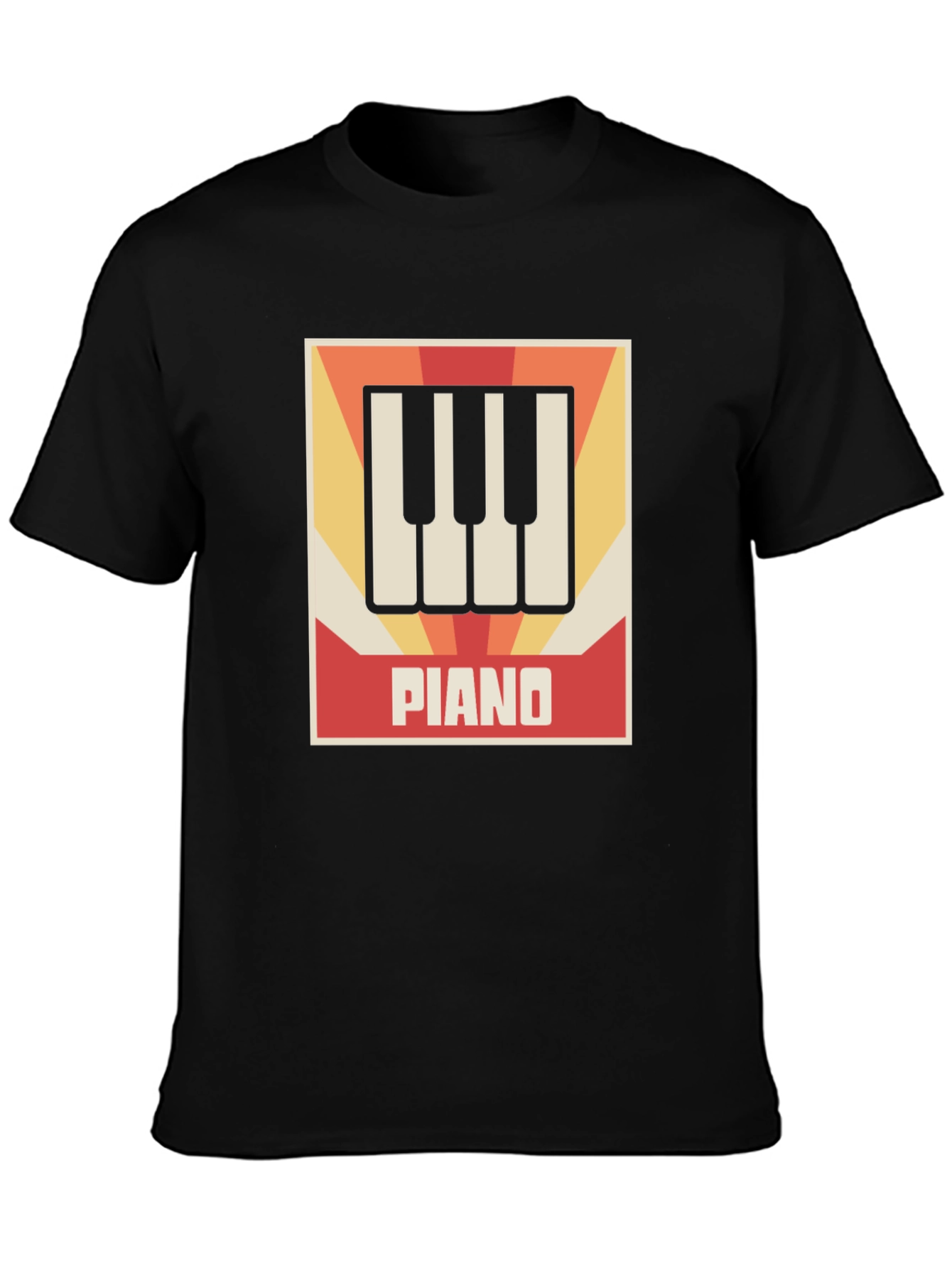 Retro Piano Keys Graphic Tee - Musicians Style