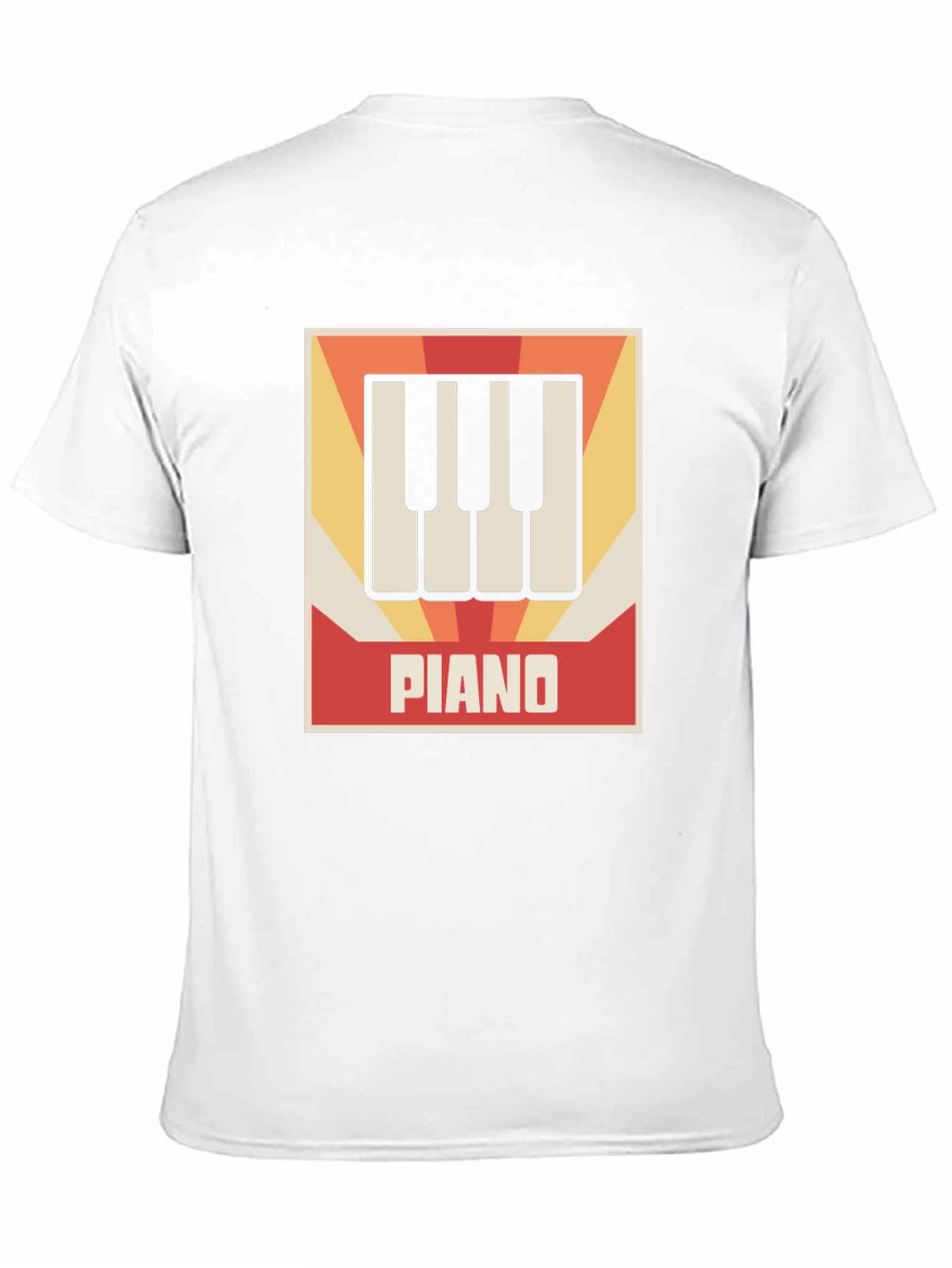 Retro Piano Keys Graphic Tee - Musicians Style