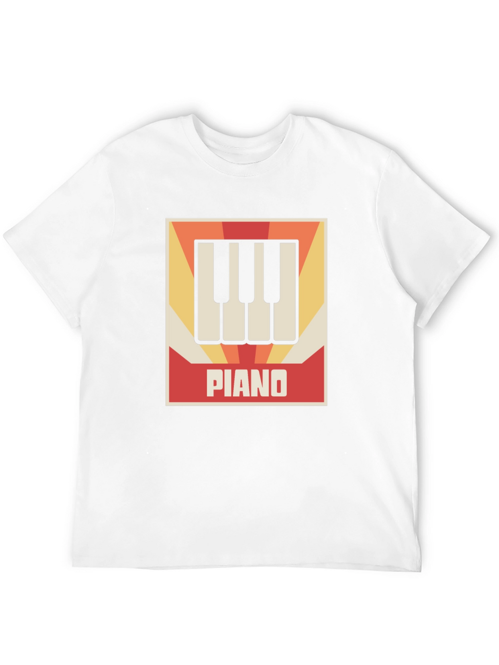 Retro Piano Keys Graphic Tee - Musicians Style