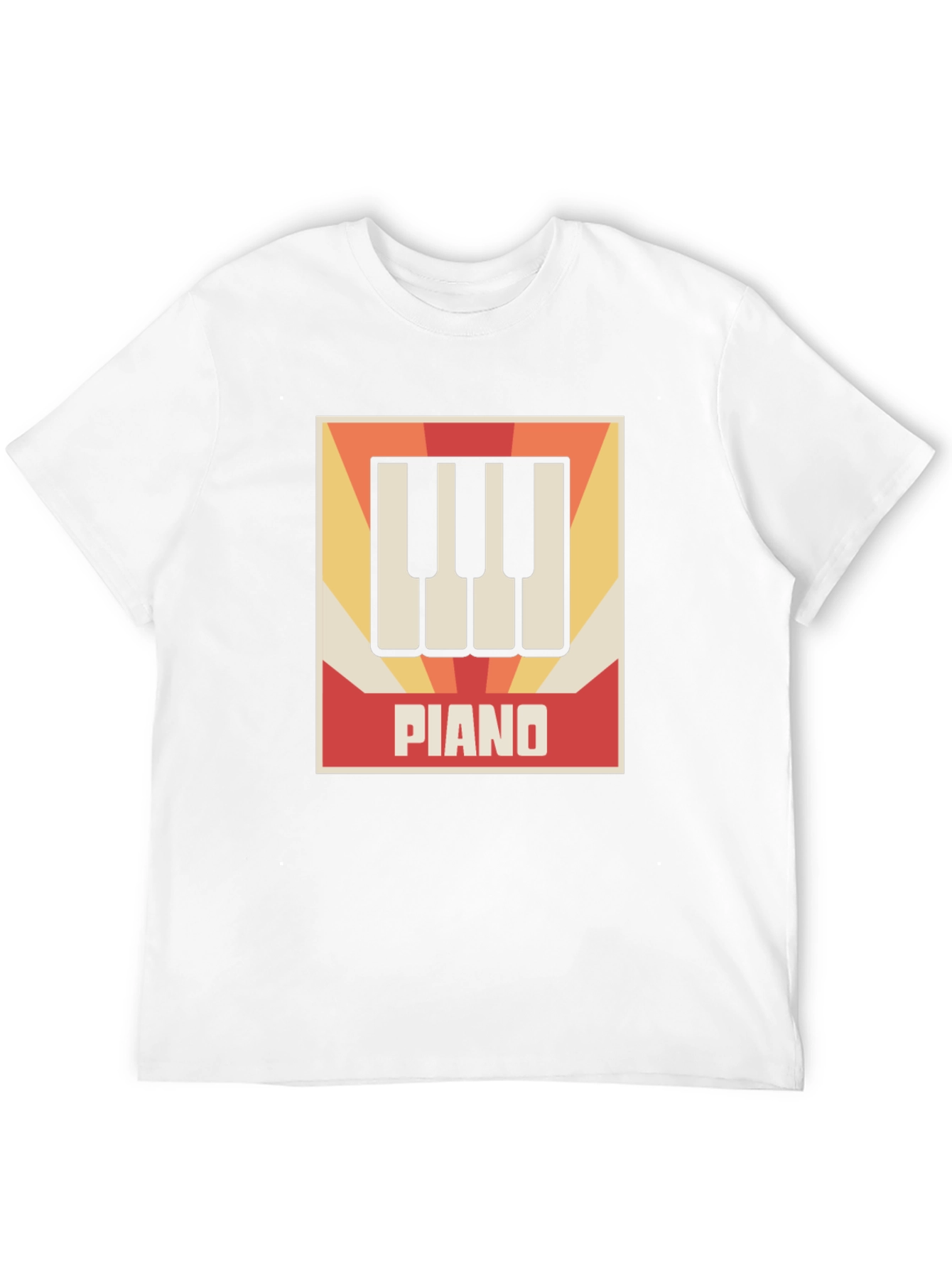Retro Piano Keys Graphic Tee - Musicians Style