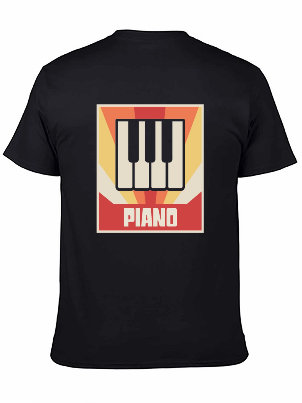 Retro Piano Keys Graphic Tee - Musicians Style