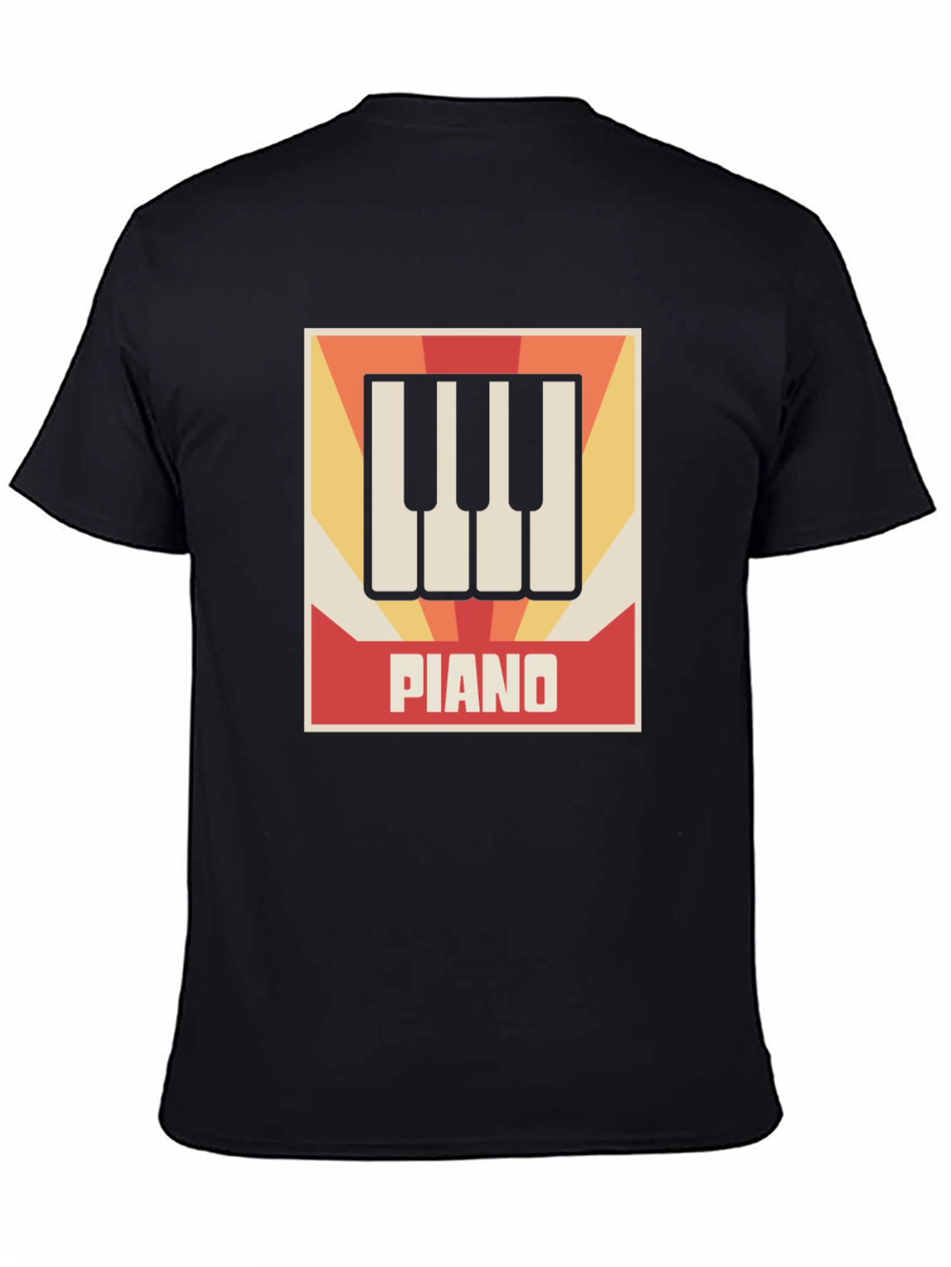 Retro Piano Keys Graphic Tee - Musicians Style