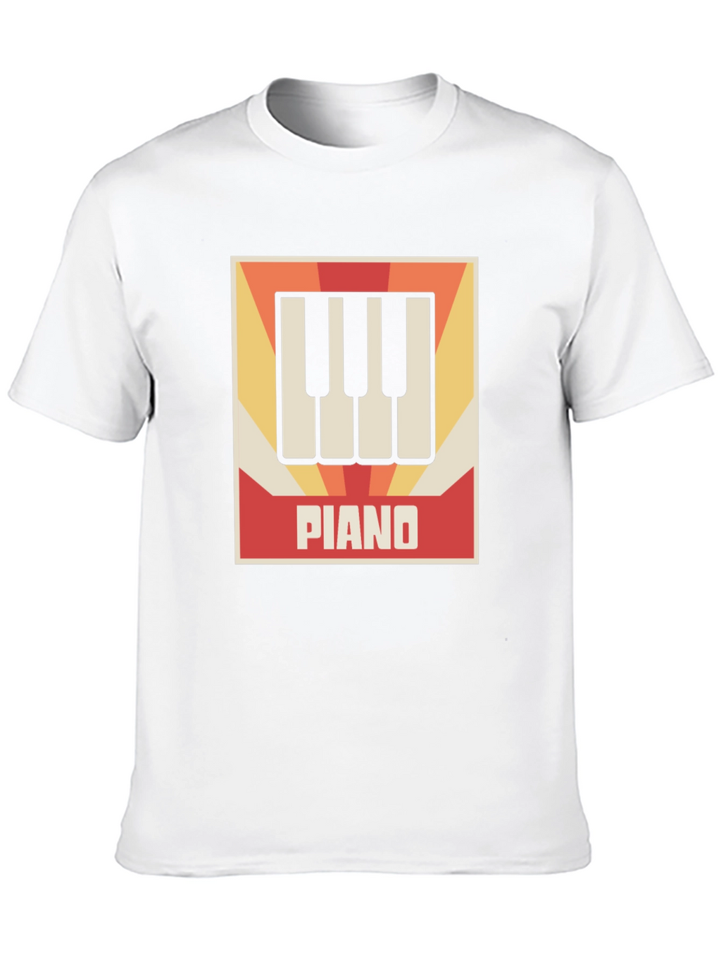 Retro Piano Keys Graphic Tee - Musicians Style