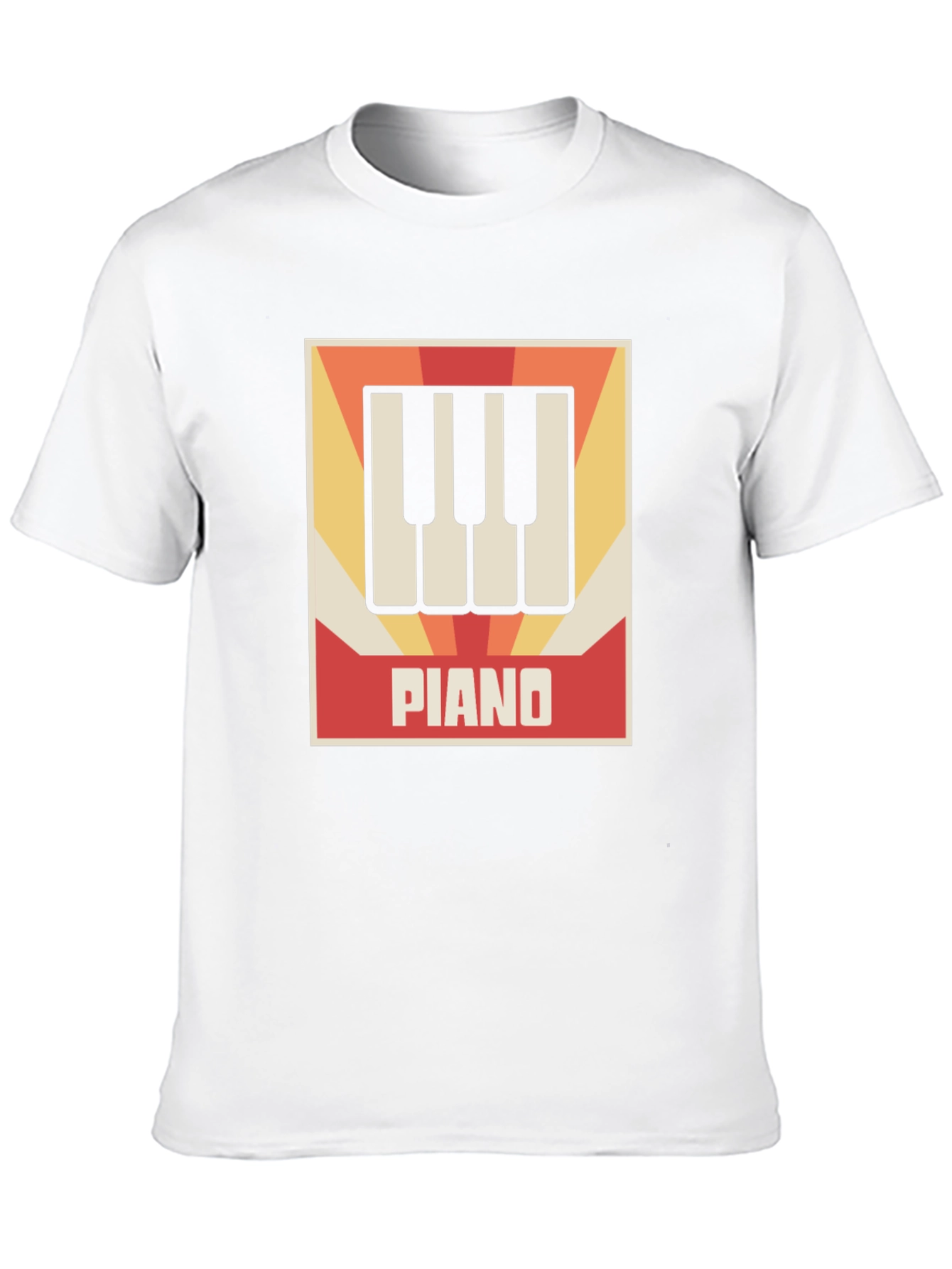 Retro Piano Keys Graphic Tee - Musicians Style