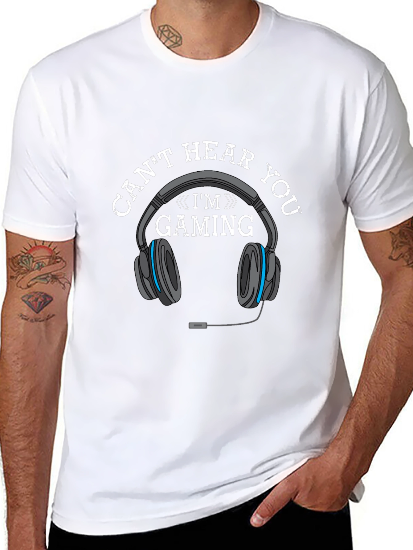 Gaming Headset T-Shirt - Cant Hear You Im Gaming