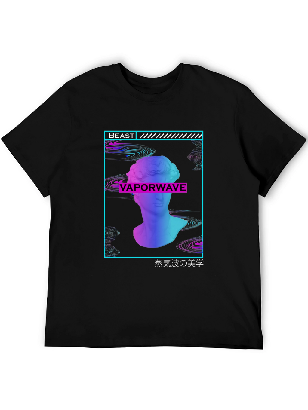 Vaporwave Aesthetic T-Shirt - Beast Design