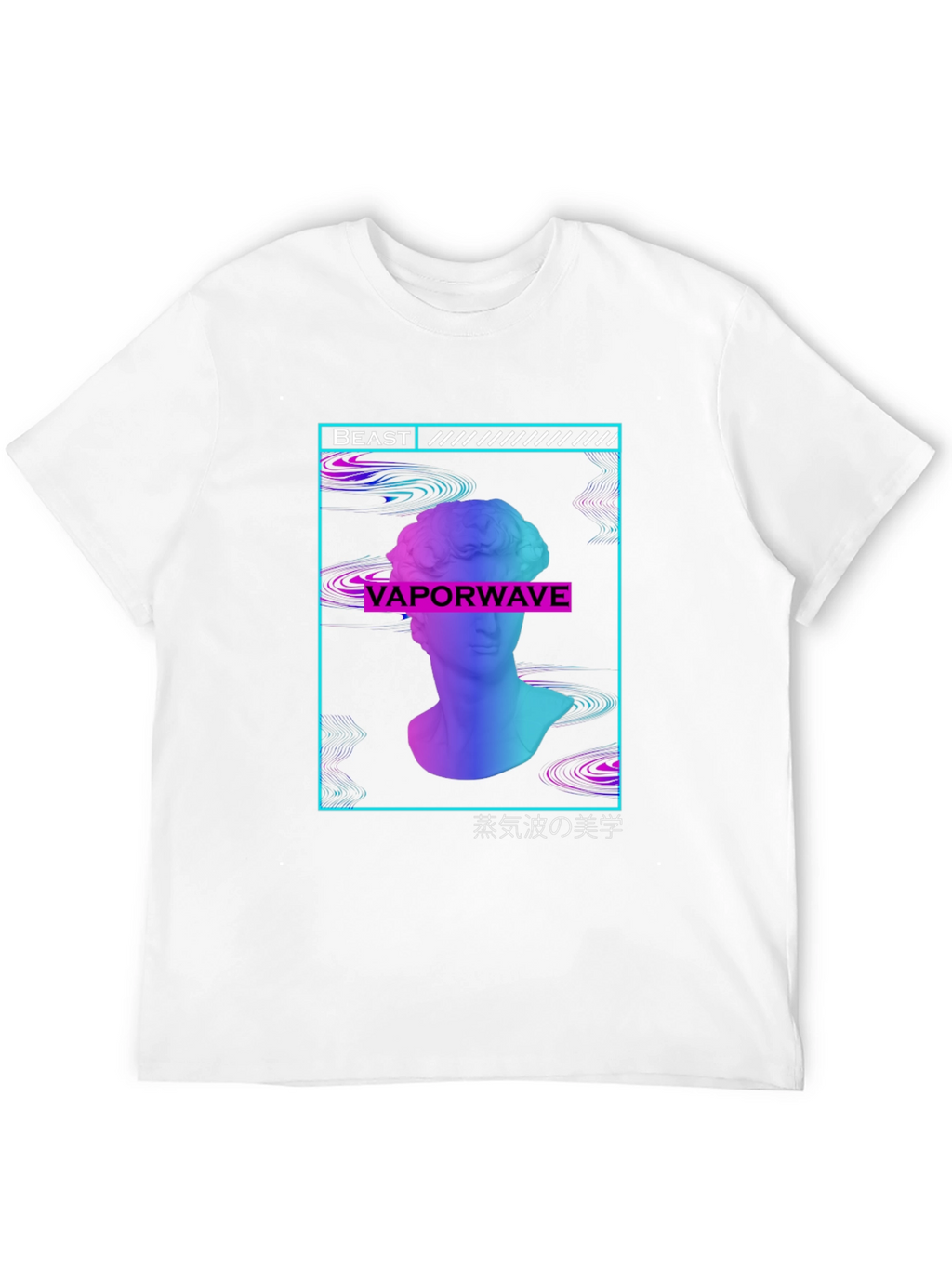 Vaporwave Aesthetic T-Shirt - Beast Design