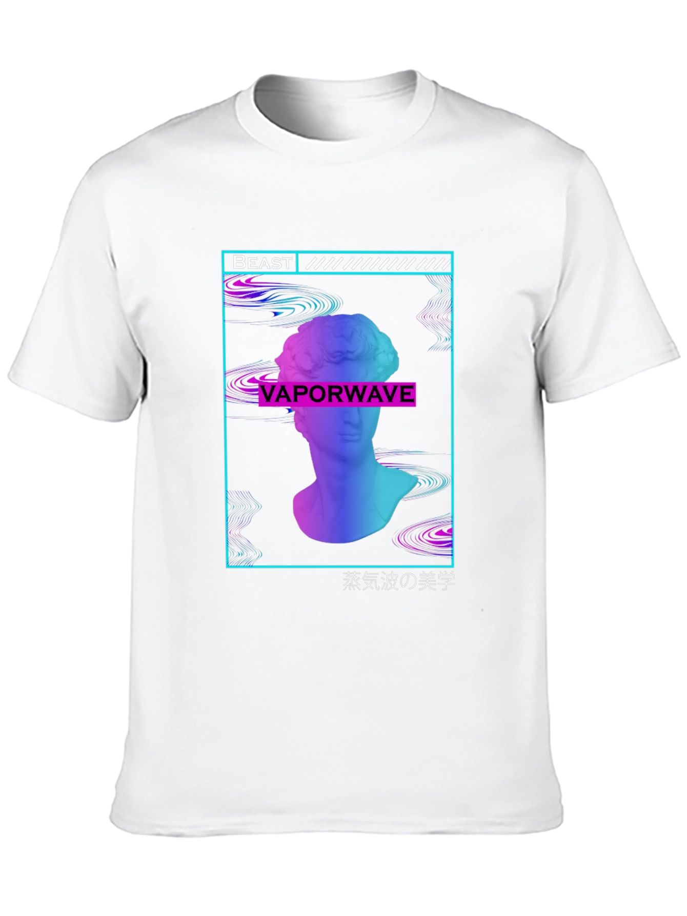 Vaporwave Aesthetic T-Shirt - Beast Design