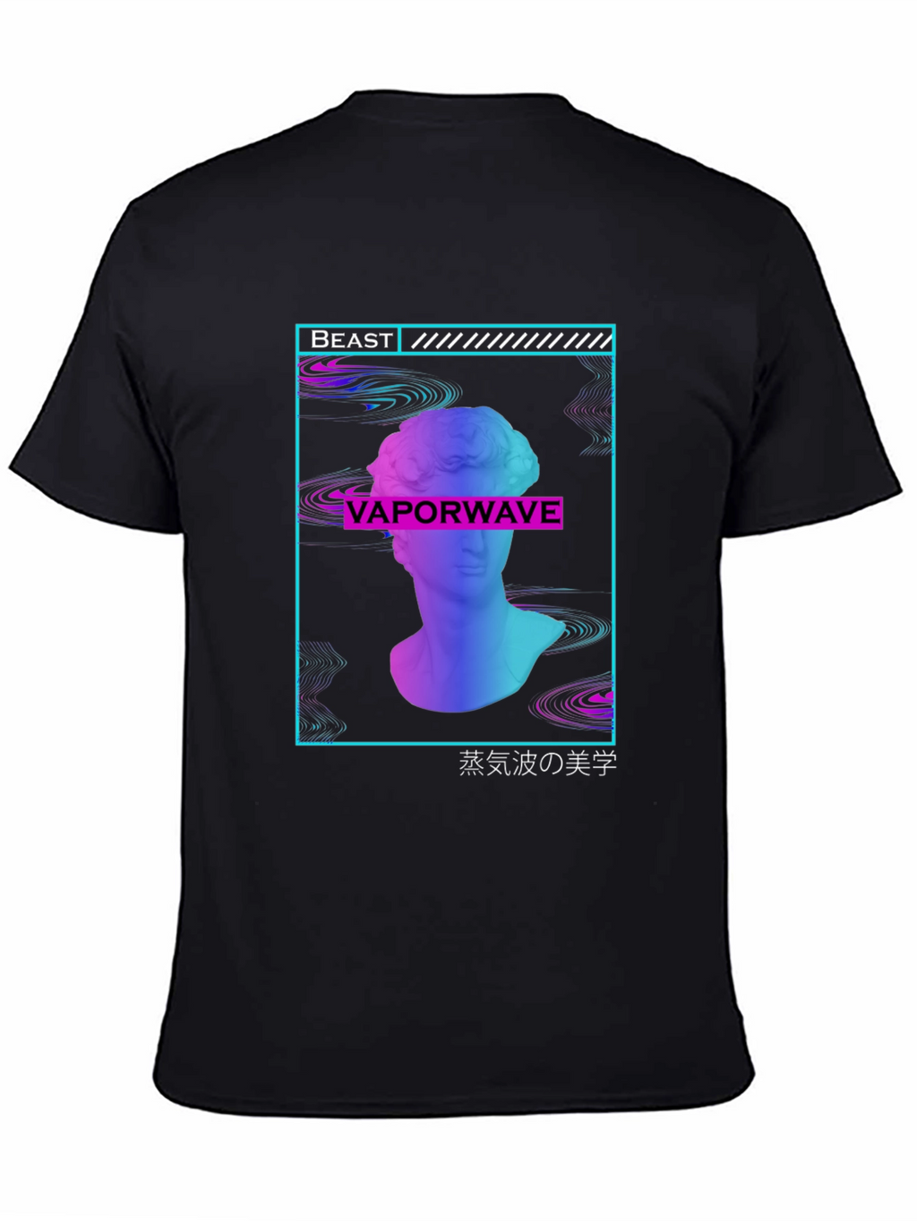 Vaporwave Aesthetic T-Shirt - Beast Design