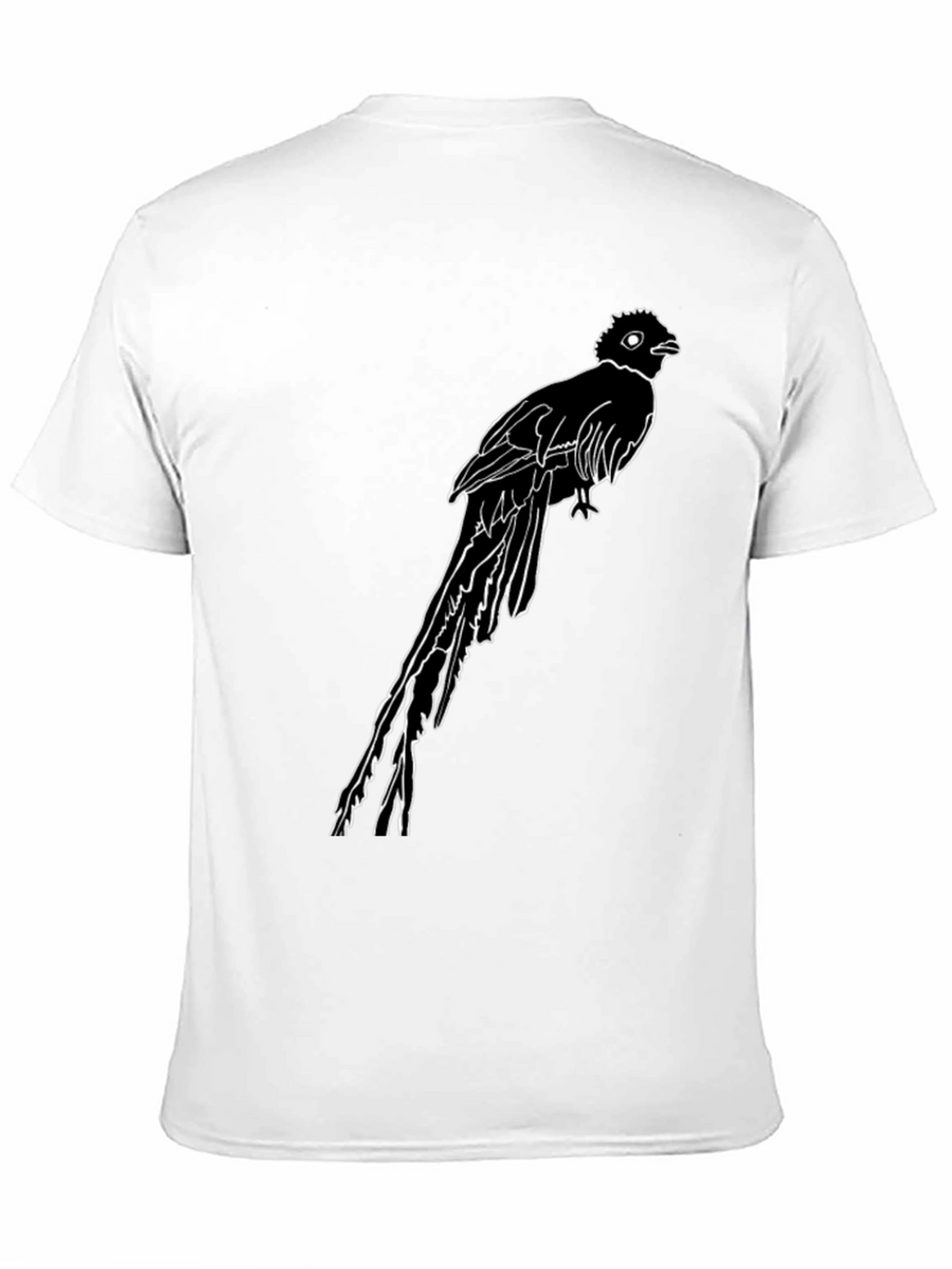 Quetzal Bird Graphic Tee - Stylish Black Cotton T-Shirt